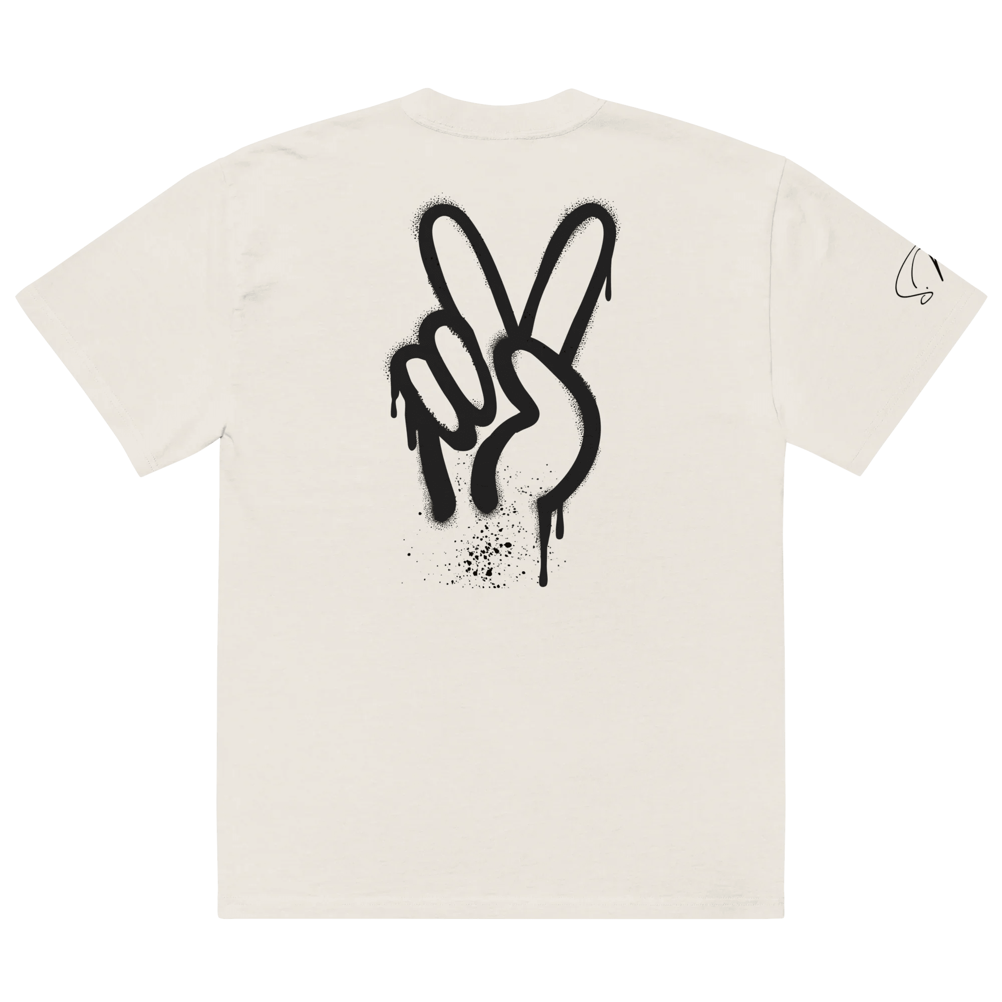 Oversized T-Shirt "Spray Peace", backprint - flyliving - Shop Deutschland Noodosz