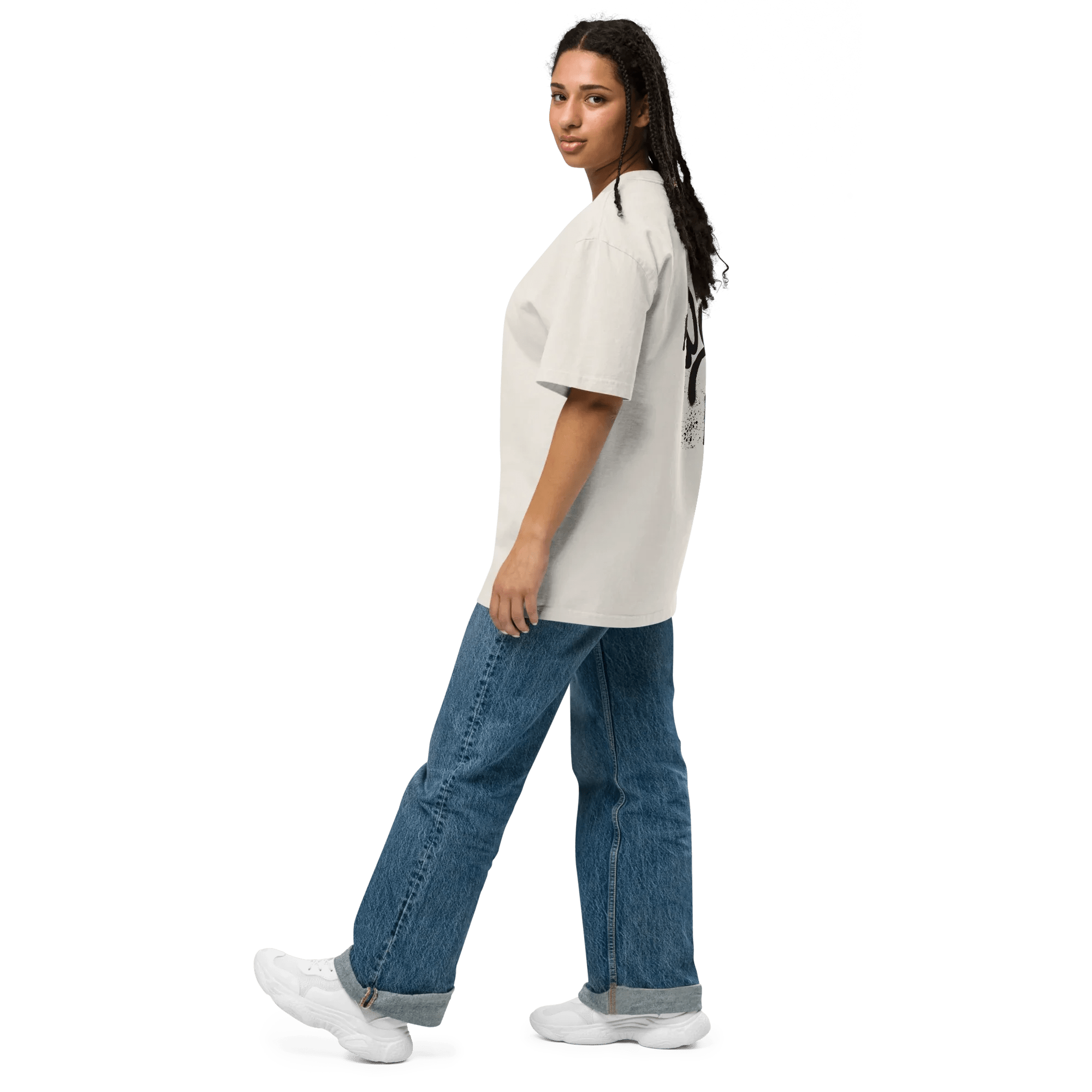 Oversized T-Shirt "Spray Peace", backprint - flyliving - Shop Deutschland Noodosz