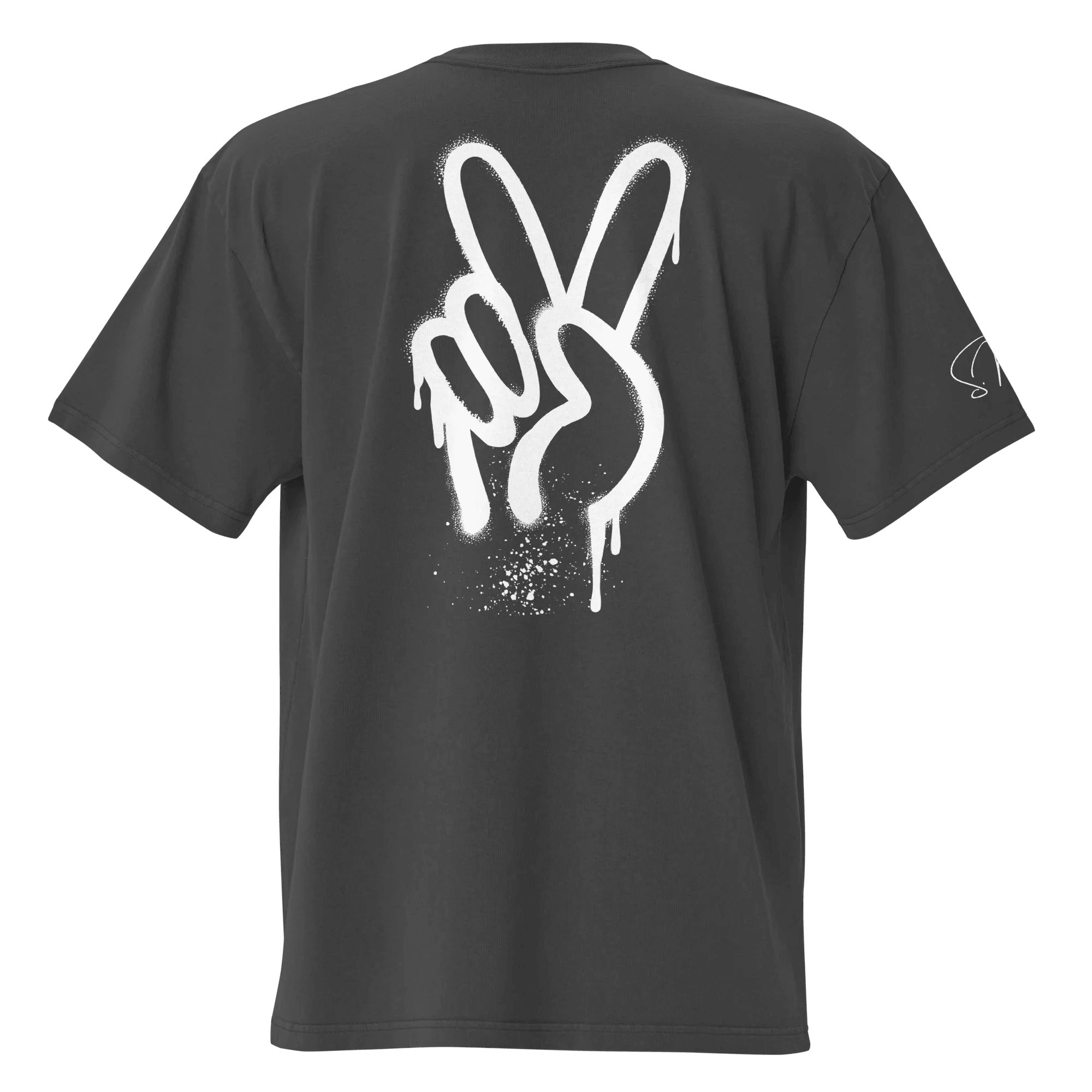 Oversized T-Shirt "Spray Peace", backprint - flyliving - Shop Deutschland Noodosz