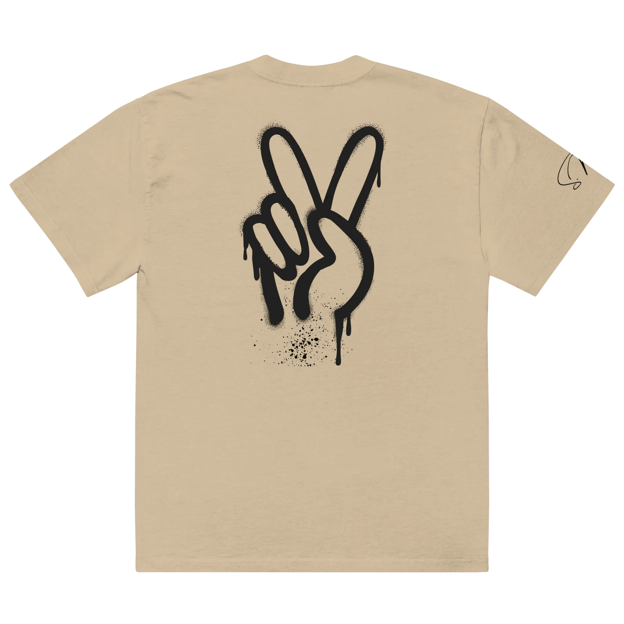 Oversized T-Shirt "Spray Peace", backprint - flyliving - Shop Deutschland Noodosz