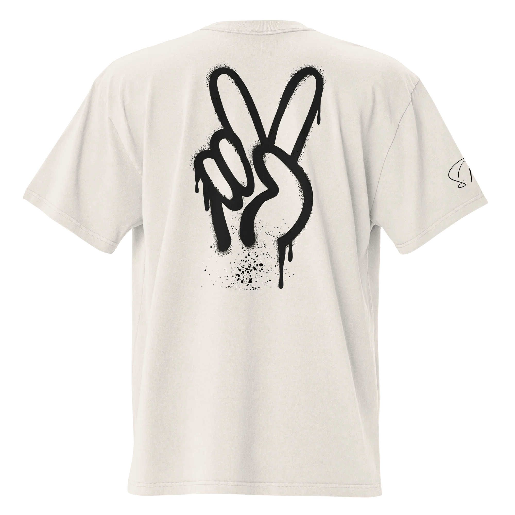 Oversized T-Shirt "Spray Peace", backprint - flyliving - Shop Deutschland Noodosz