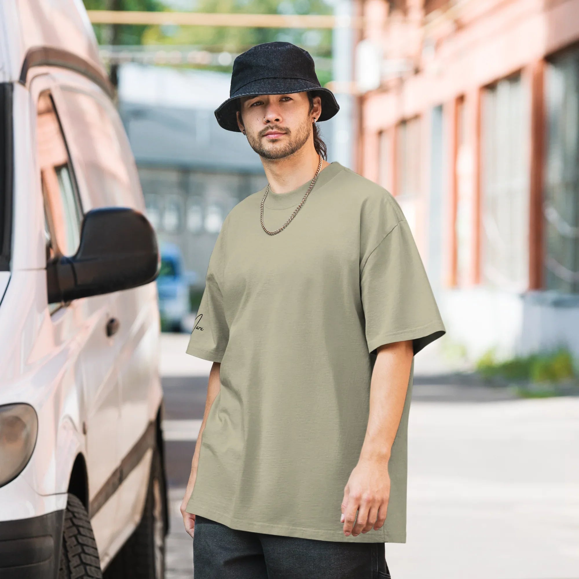 Oversized T-Shirt "Spray Peace", backprint - flyliving - Shop Deutschland Noodosz