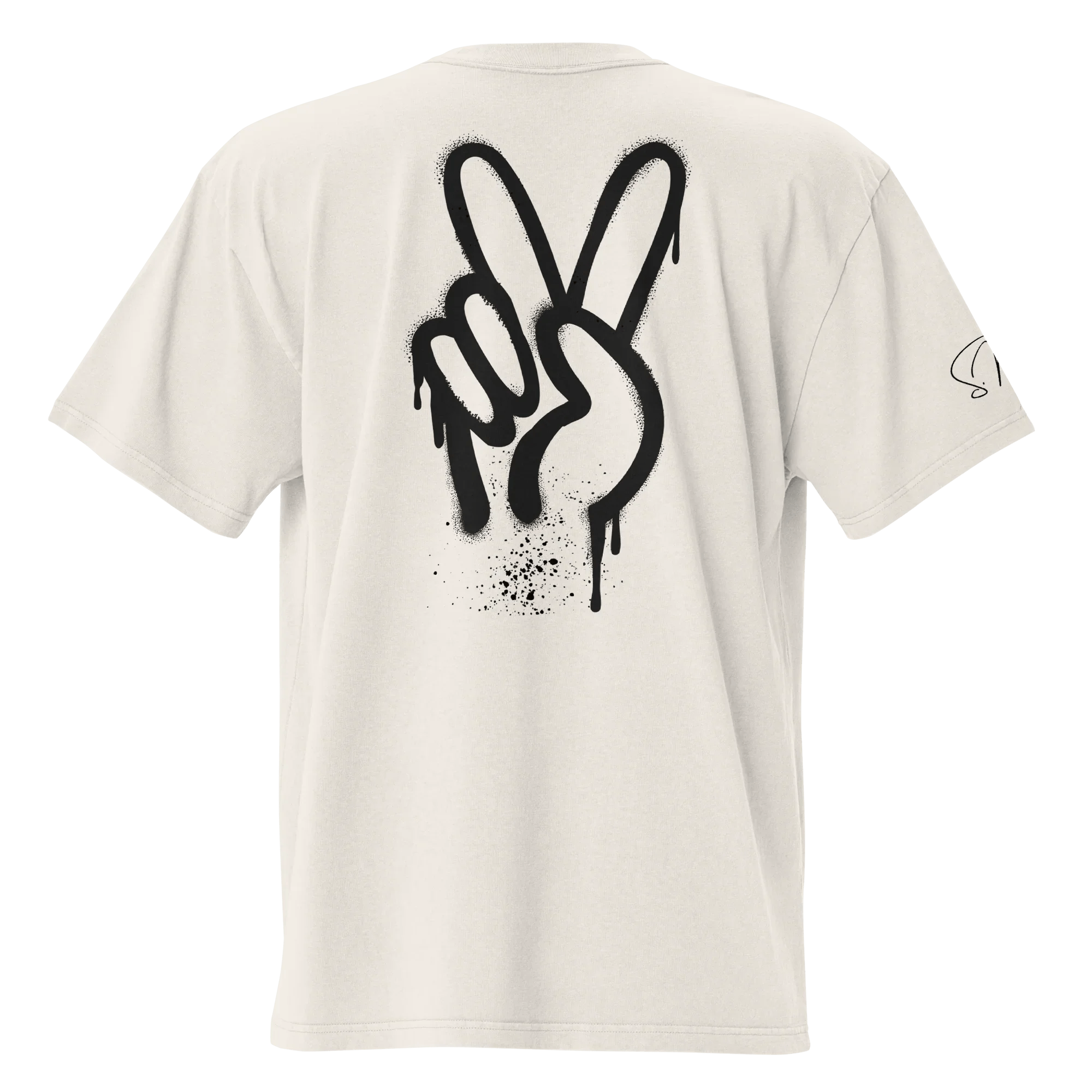 Oversized T-Shirt "Spray Peace", backprint