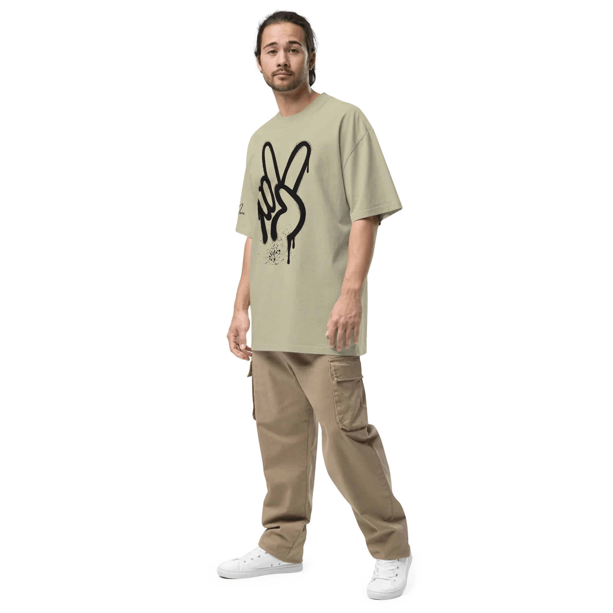 Oversized T-Shirt "Spray Peace" - flyliving - Shop Deutschland Noodosz