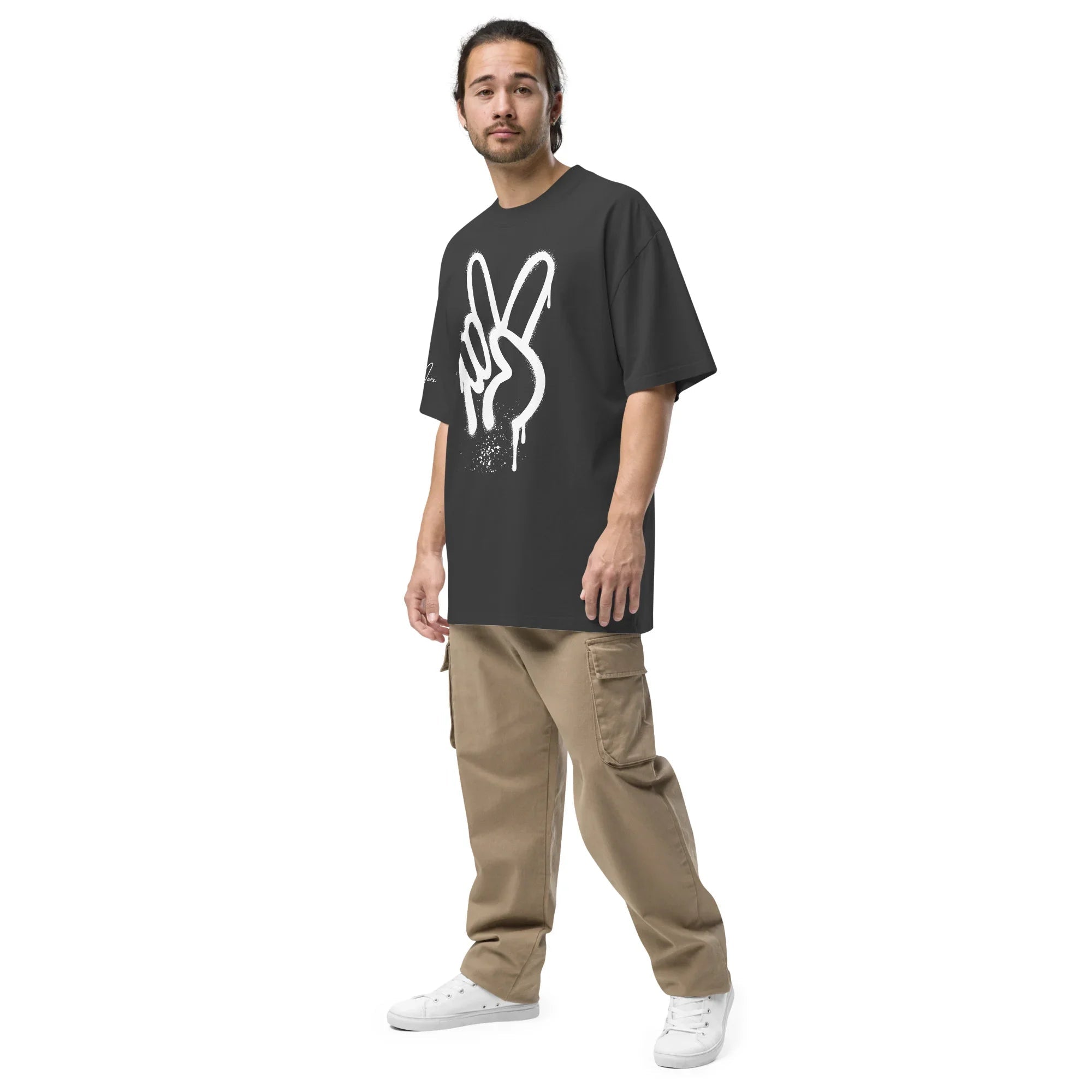Oversized T-Shirt "Spray Peace" - flyliving - Shop Deutschland Noodosz