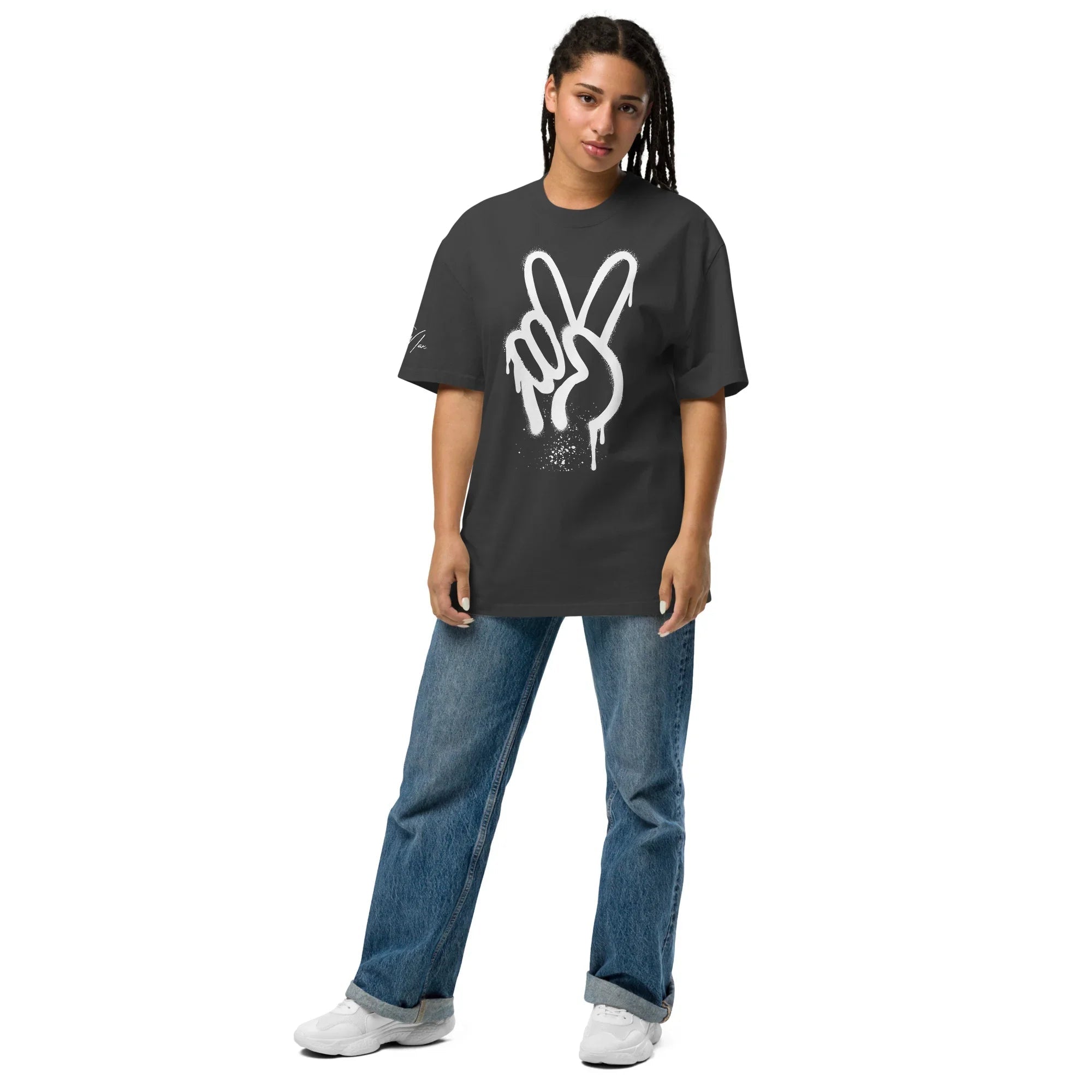 Oversized T-Shirt "Spray Peace" - flyliving - Shop Deutschland Noodosz