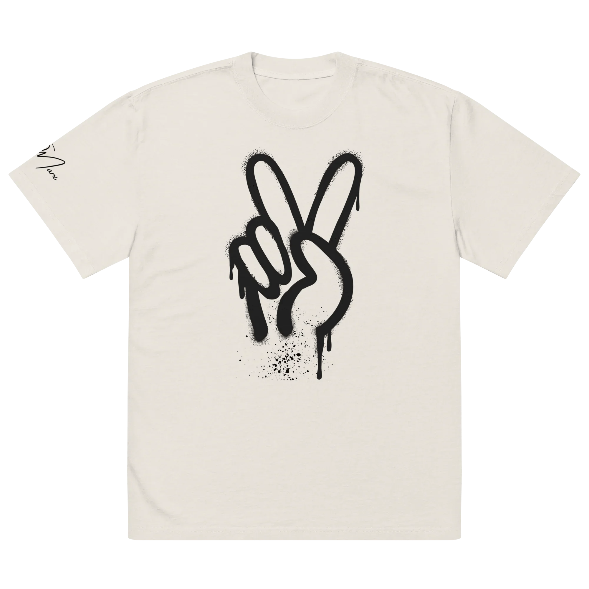Oversized T-Shirt "Spray Peace" - flyliving - Shop Deutschland Noodosz