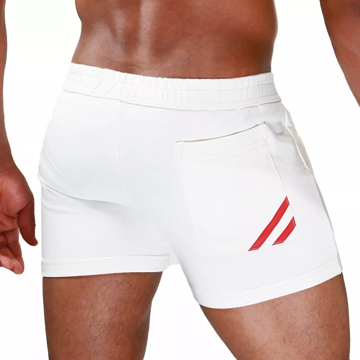 Paris Gym Shorts Weiß - Rot - TOF Paris - Shop Deutschland Noodosz