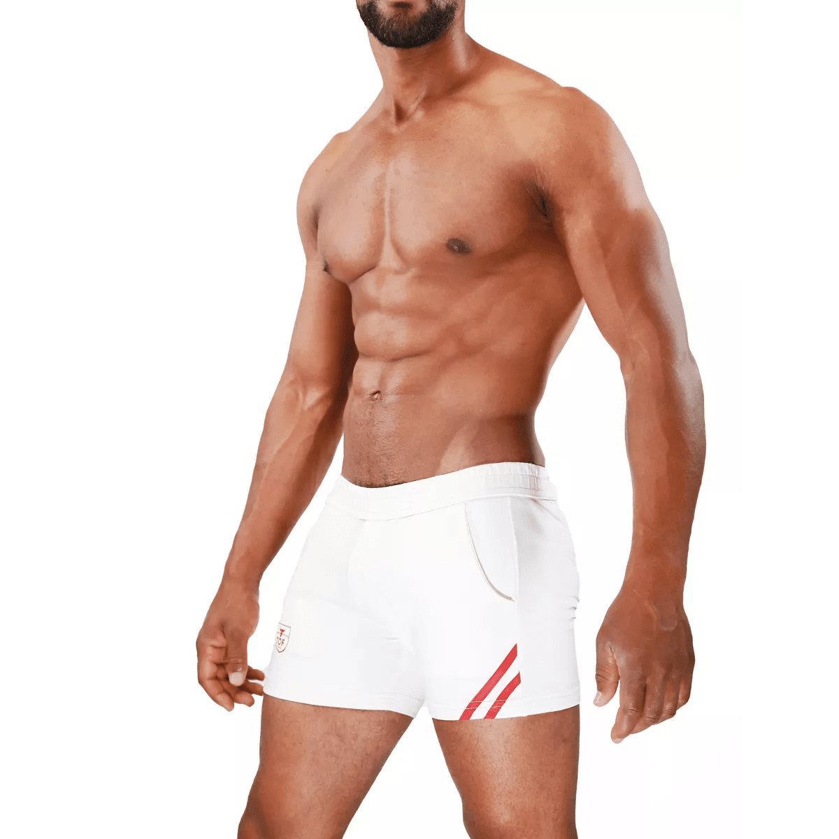 Paris Gym Shorts Weiß - Rot - TOF Paris - Shop Deutschland Noodosz