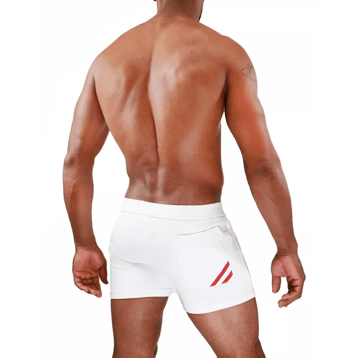 Paris Gym Shorts Weiß - Rot - TOF Paris - Shop Deutschland Noodosz