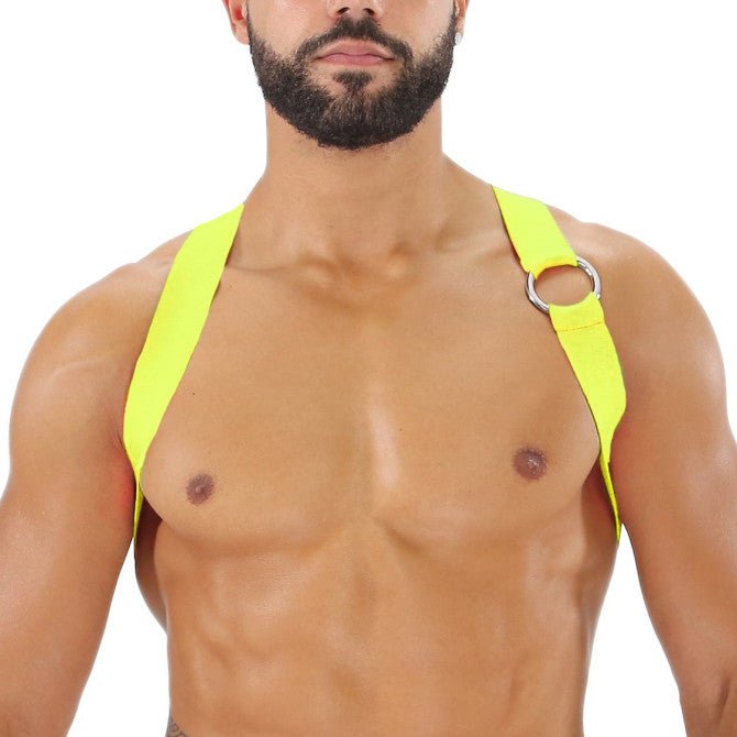 Party Boy Elastischer Harness – Neongelb - TOF Paris - Shop Deutschland Noodosz