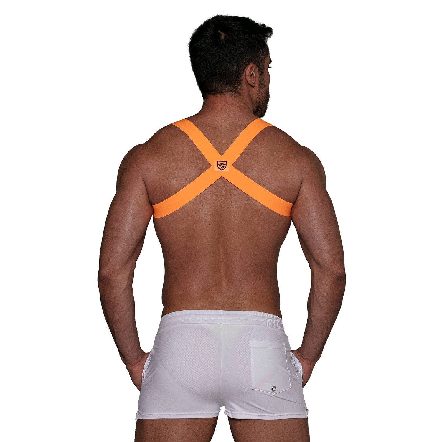 Party Boy elastischer Harness – Neon - Orange - TOF Paris - Shop Deutschland Noodosz
