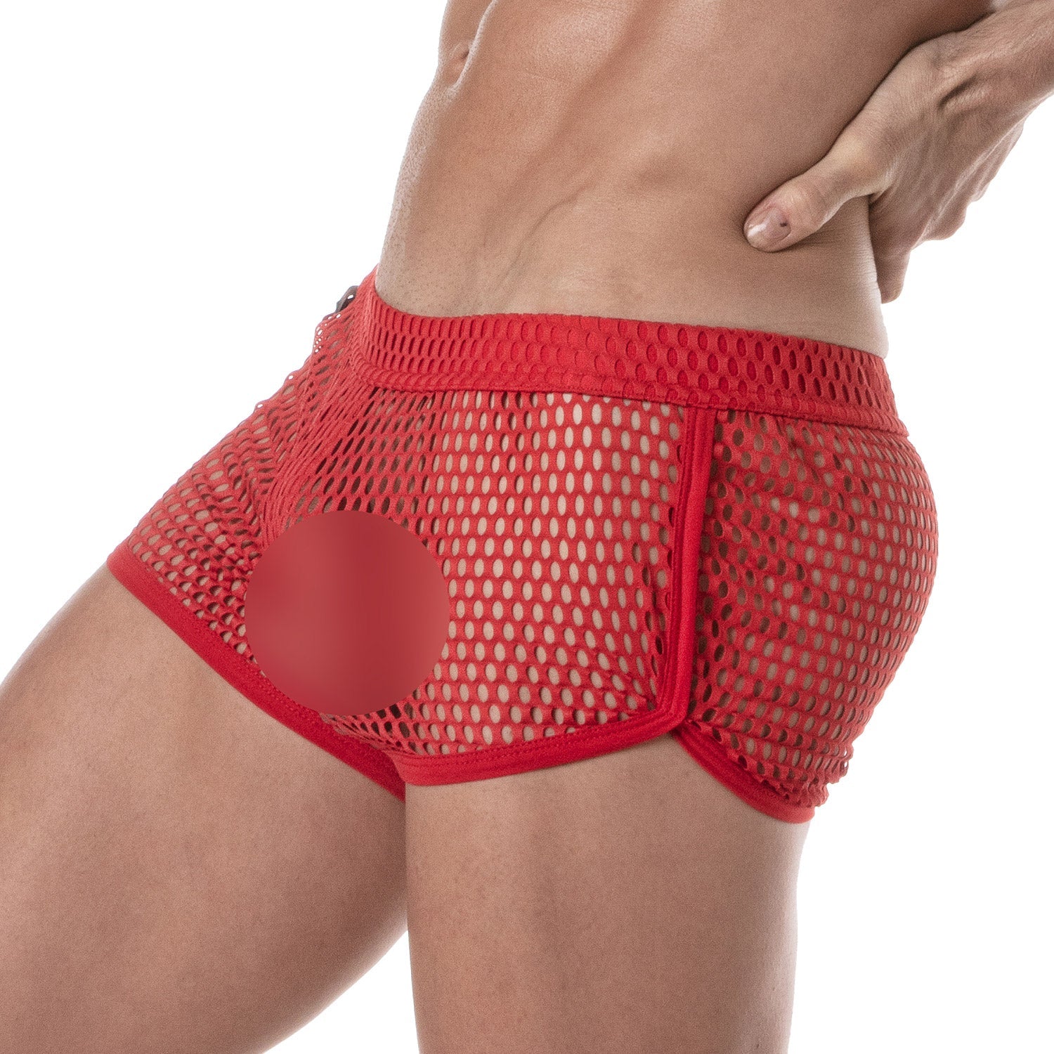 Provokante, transparente Herren - Mini - Shorts – Rot - TOF Paris - Shop Deutschland Noodosz