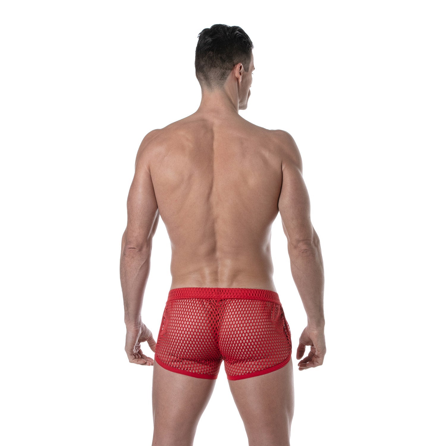 Provokante, transparente Herren - Mini - Shorts – Rot - TOF Paris - Shop Deutschland Noodosz