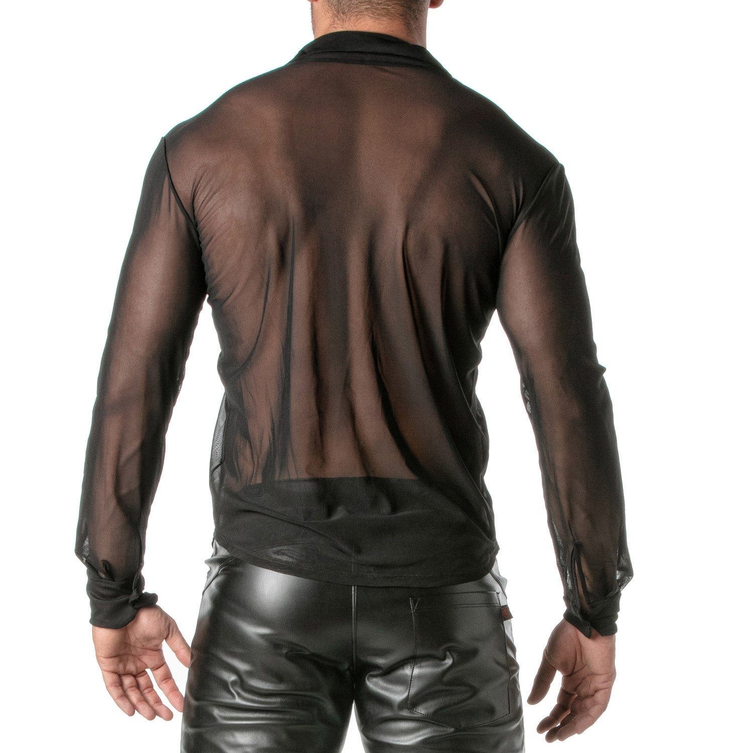 Provokantes Langarmshirt aus transparentem Mesh - TOF Paris - Shop Deutschland Noodosz