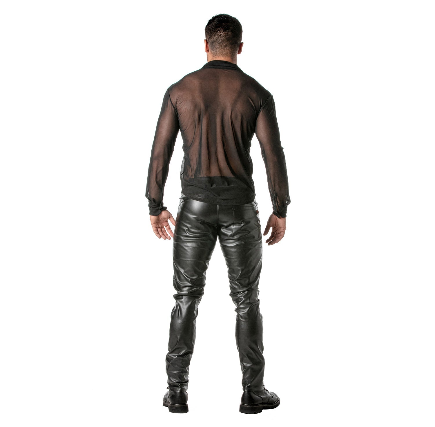 Provokantes Langarmshirt aus transparentem Mesh - TOF Paris - Shop Deutschland Noodosz