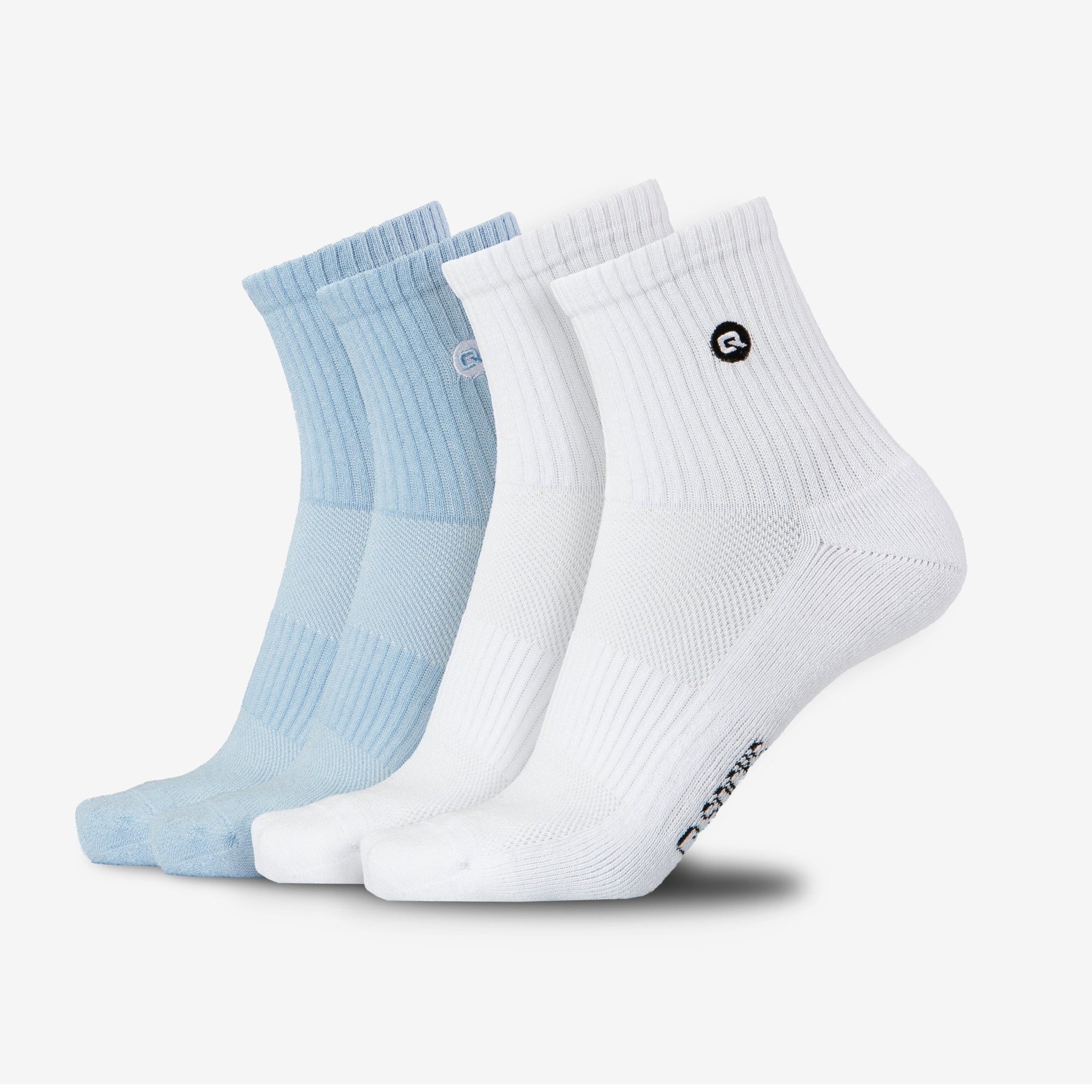Quarter Mittelhohe Socken gepolstert für Damen und Herren 4X Paar - noodosz - QOLONIA - 