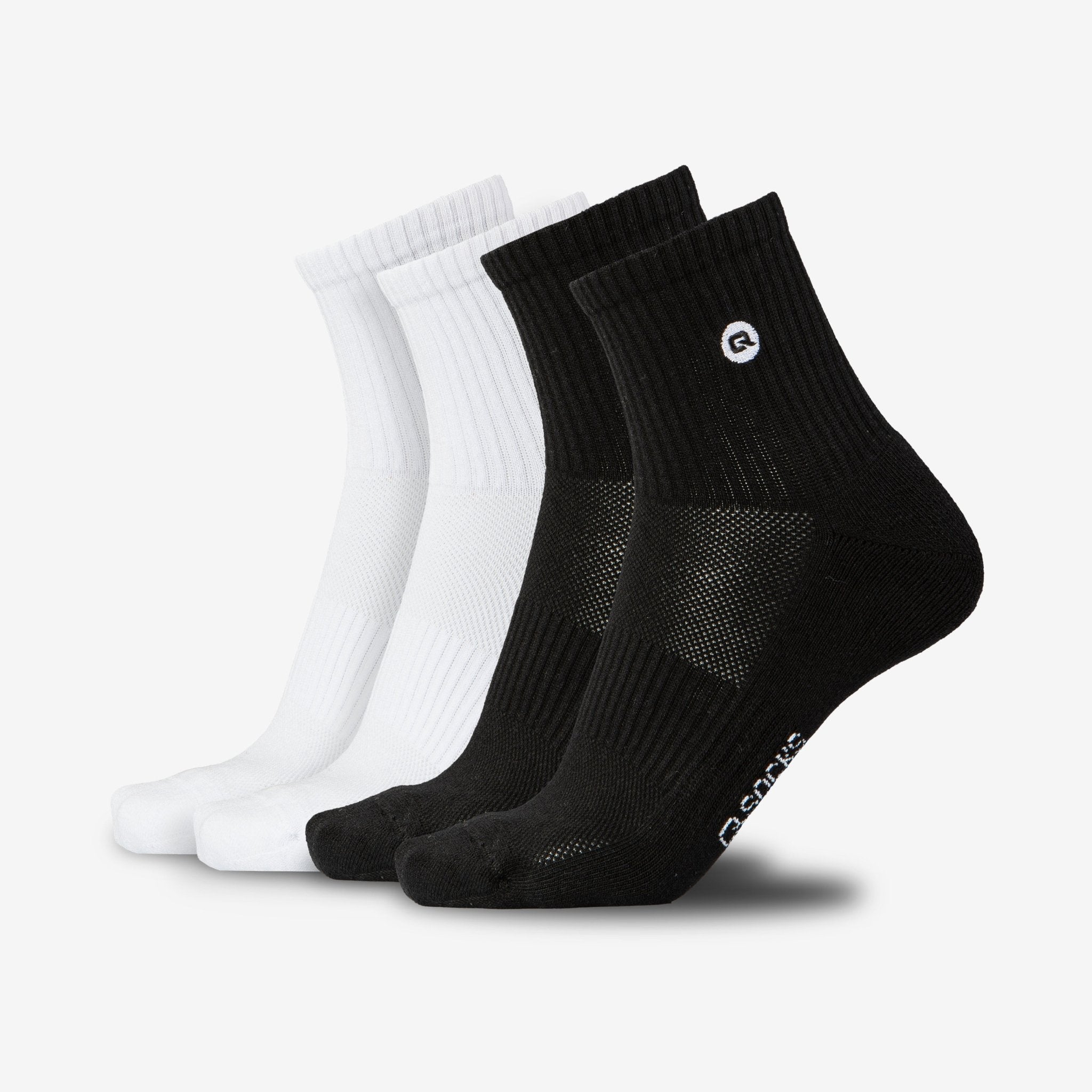 Quarter Mittelhohe Socken gepolstert für Damen und Herren 4X Paar - QOLONIA - Shop Deutschland Noodosz