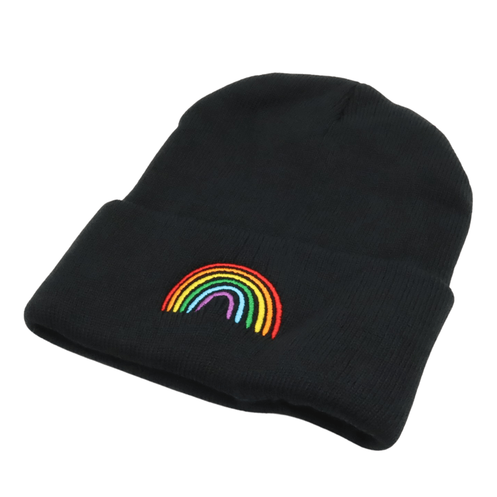 Rainbow - Mütze (Schwarz) - Gay - Shop.berlin - Shop Deutschland Noodosz