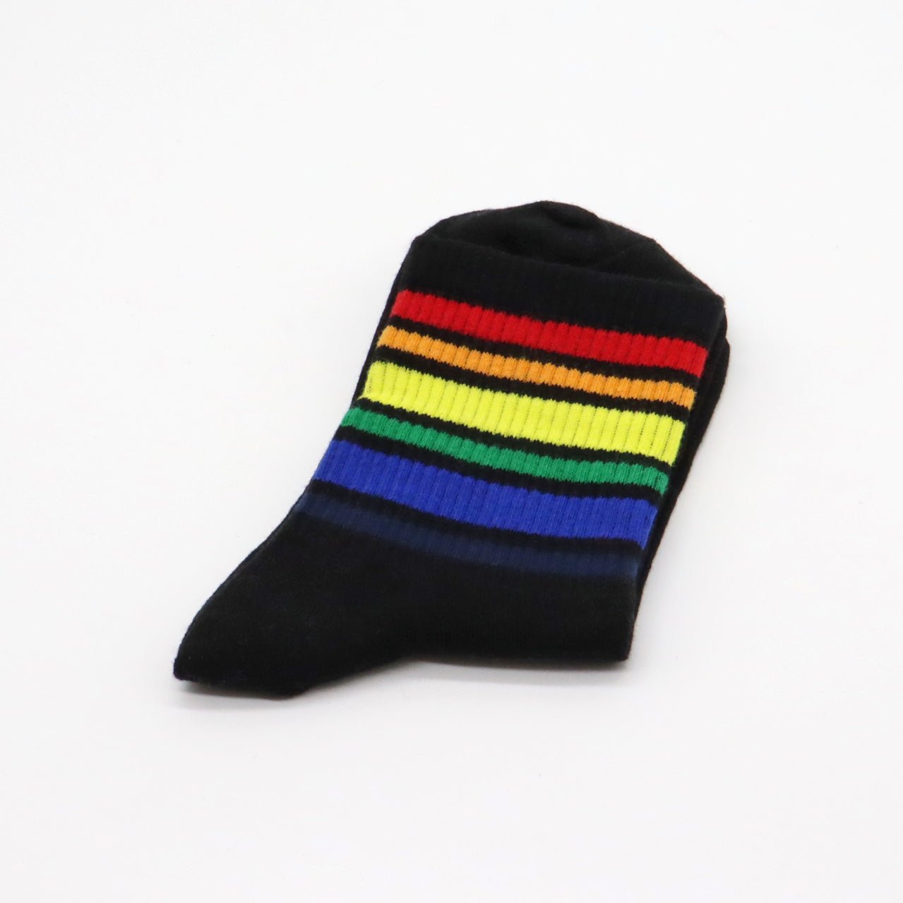 Regenbogen - Socken (Schwarz/Weiß mit Streifen) - Gay - Shop.berlin - Shop Deutschland Noodosz