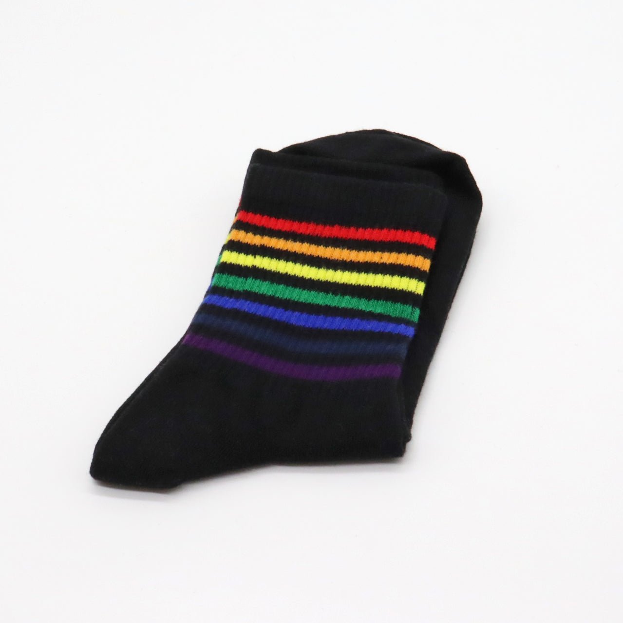 Regenbogen - Socken (Schwarz/Weiß mit Streifen) - Gay - Shop.berlin - Shop Deutschland Noodosz