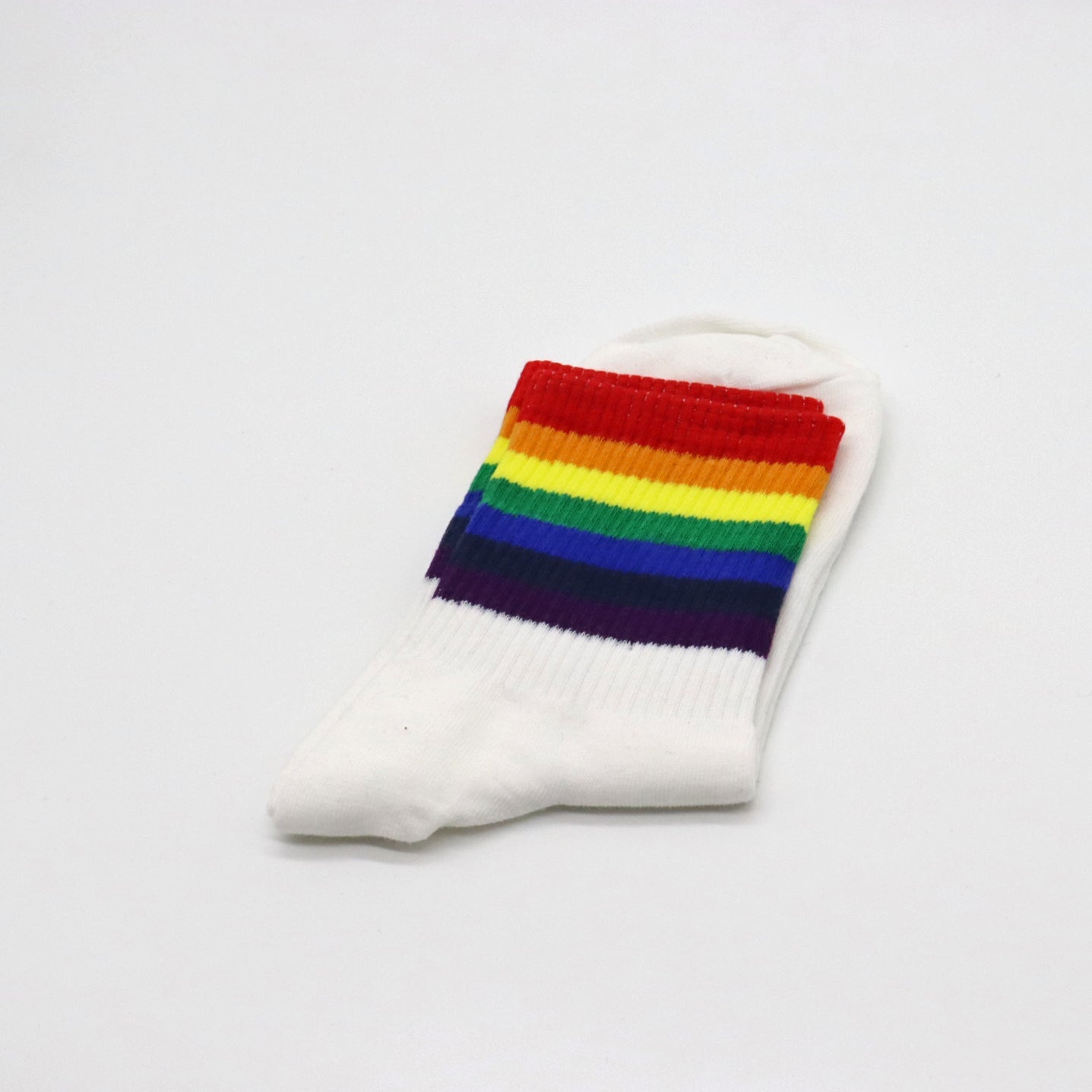 Regenbogen - Socken (Schwarz/Weiß mit Streifen) - Gay - Shop.berlin - Shop Deutschland Noodosz