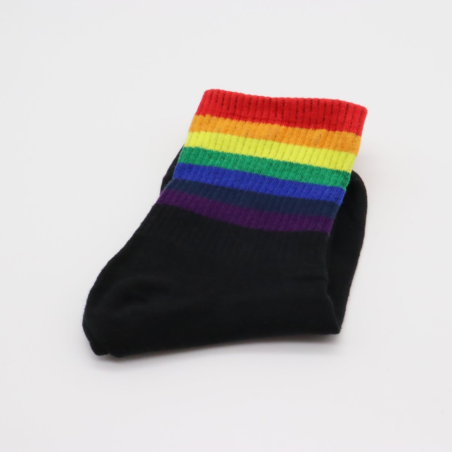 Regenbogen - Socken (Schwarz/Weiß mit Streifen) - Gay - Shop.berlin - Shop Deutschland Noodosz