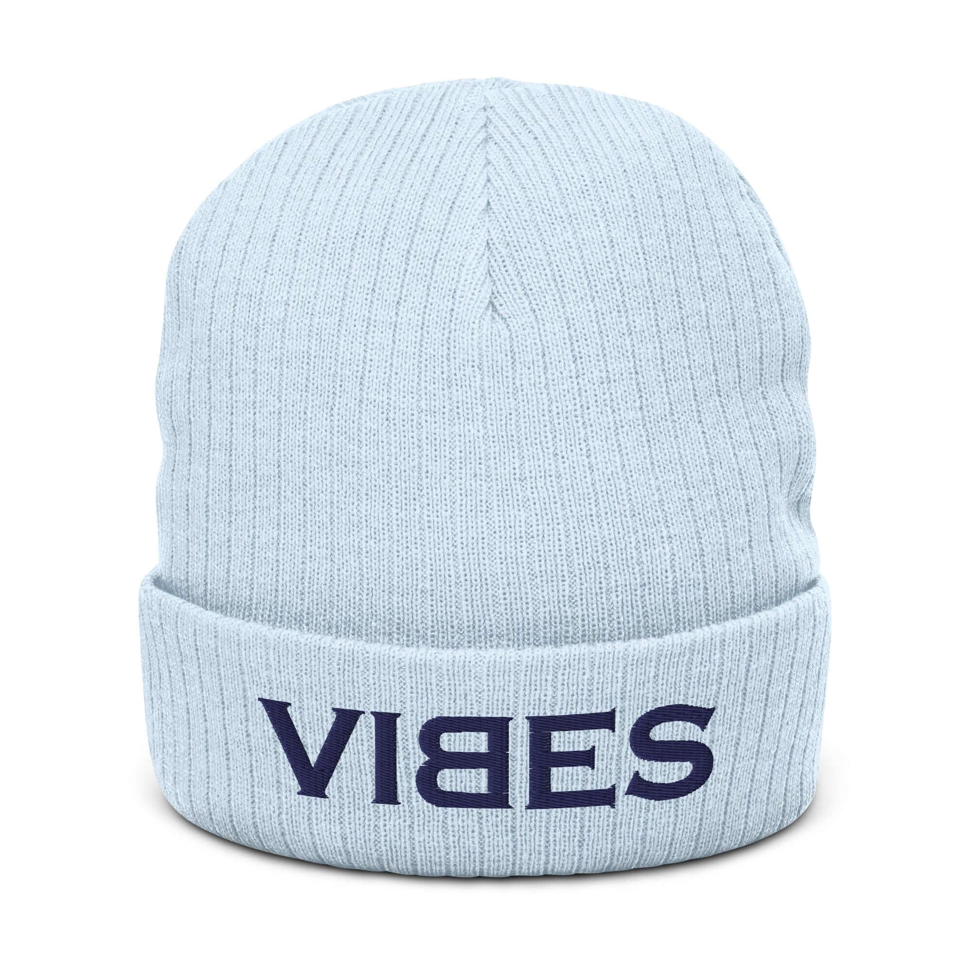TOV Beanie - Strickmütze | VIBES (Helllau/Blau) * Unisex