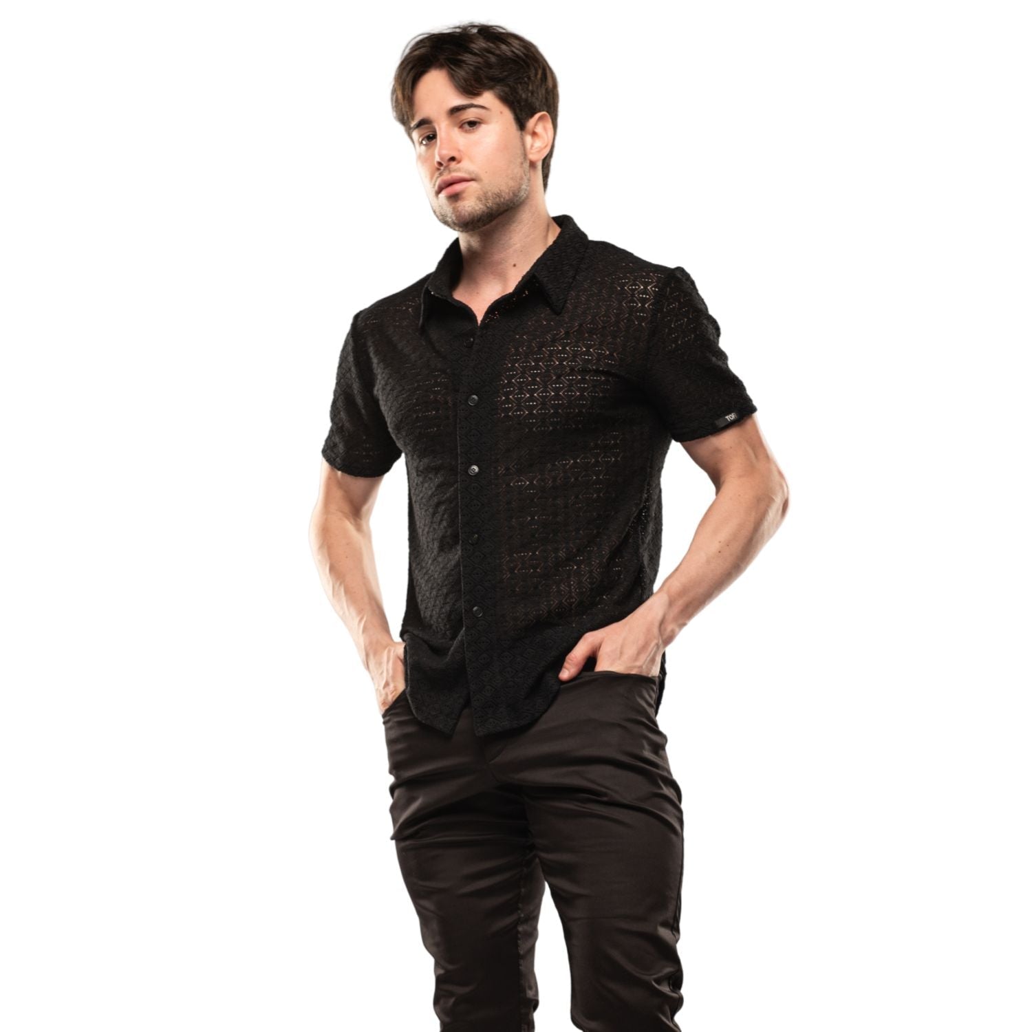 Riviera Short Sleeve Shirt Black - noodosz - TOF Paris - 