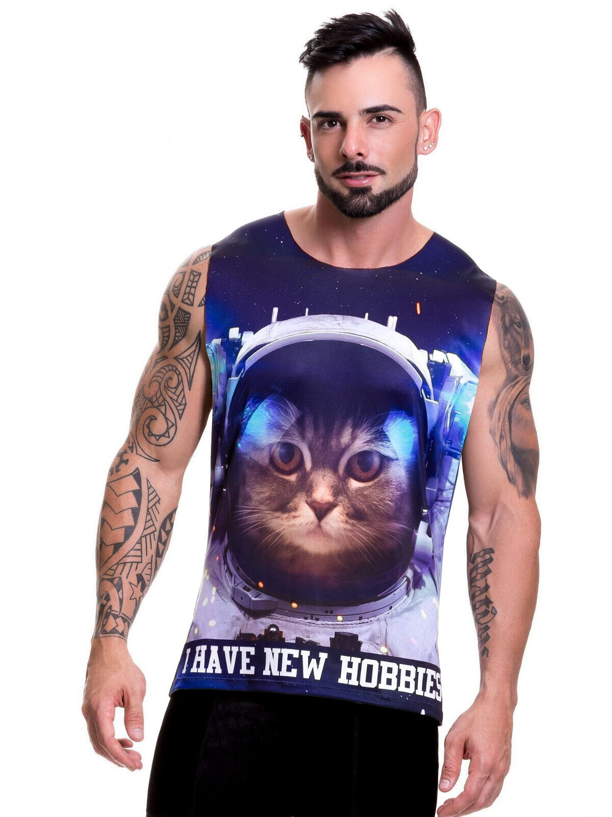 JOR 0470 GALACTIC TANK TOP, Clubshirt mit Motiv, Größe L