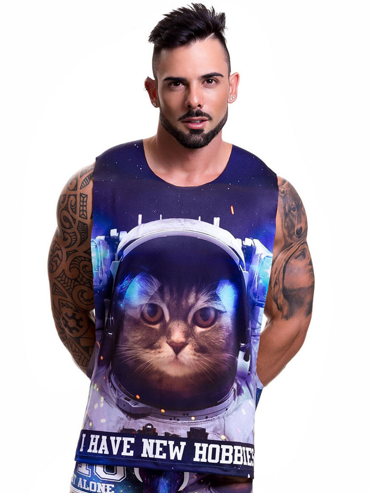 JOR 0470 GALACTIC TANK TOP, Clubshirt mit Motiv, Größe L