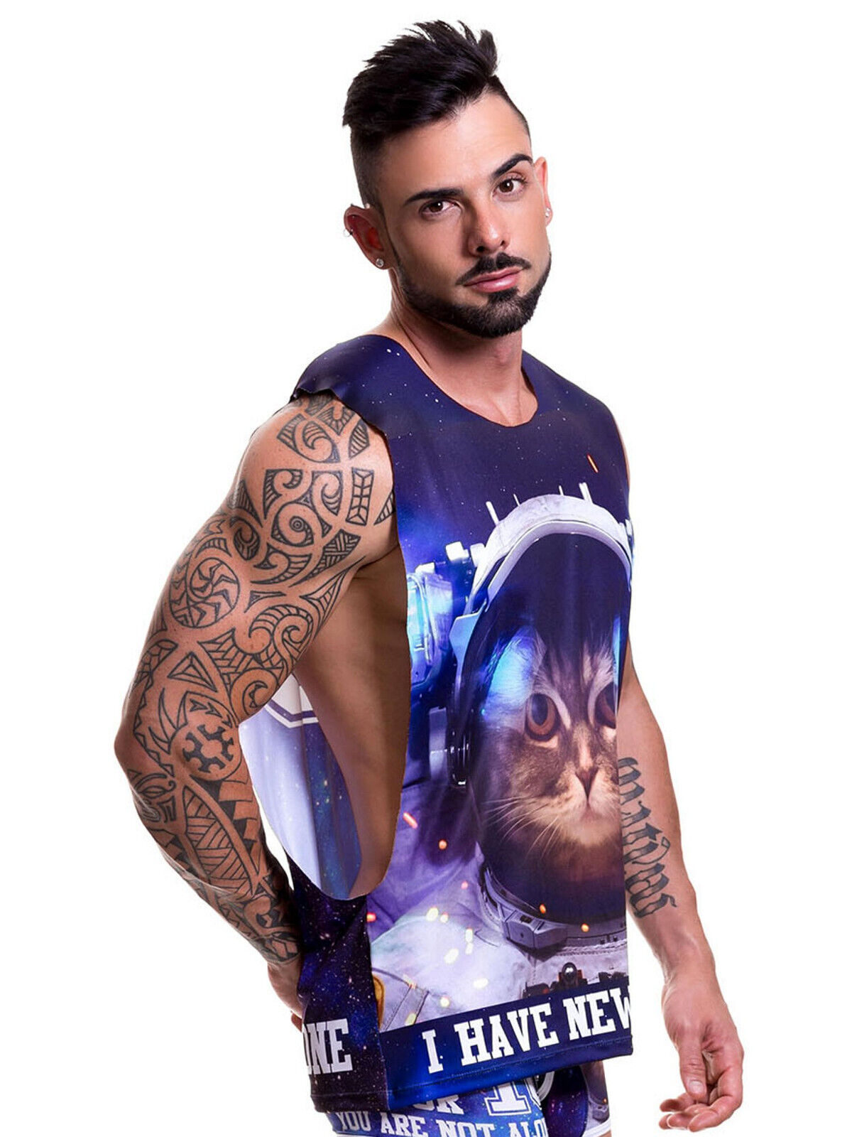 JOR 0470 GALACTIC TANK TOP, Clubshirt mit Motiv, Größe L