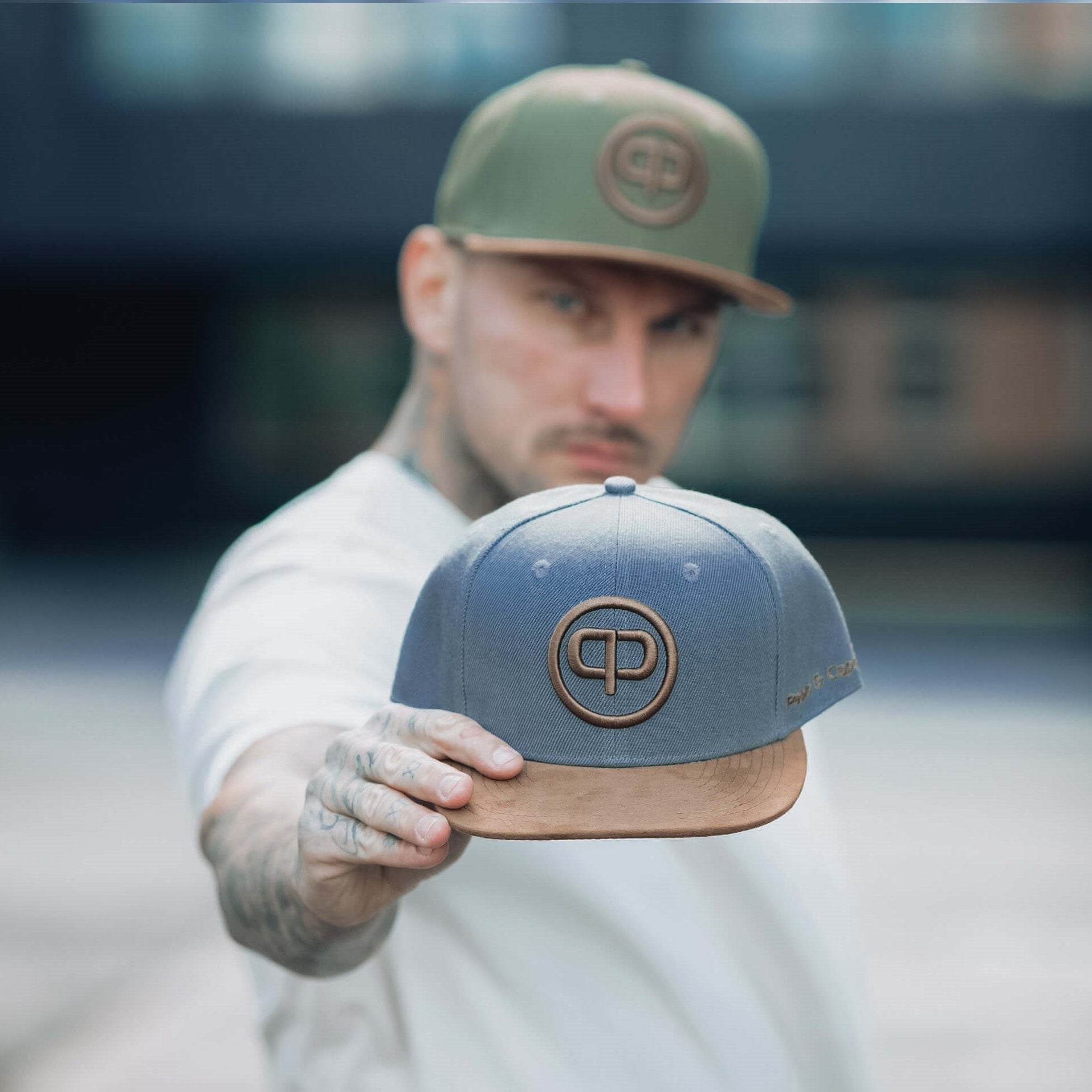 Snapback Cap - Anthracite & Suede - Pablo & Capone - Shop Deutschland Noodosz