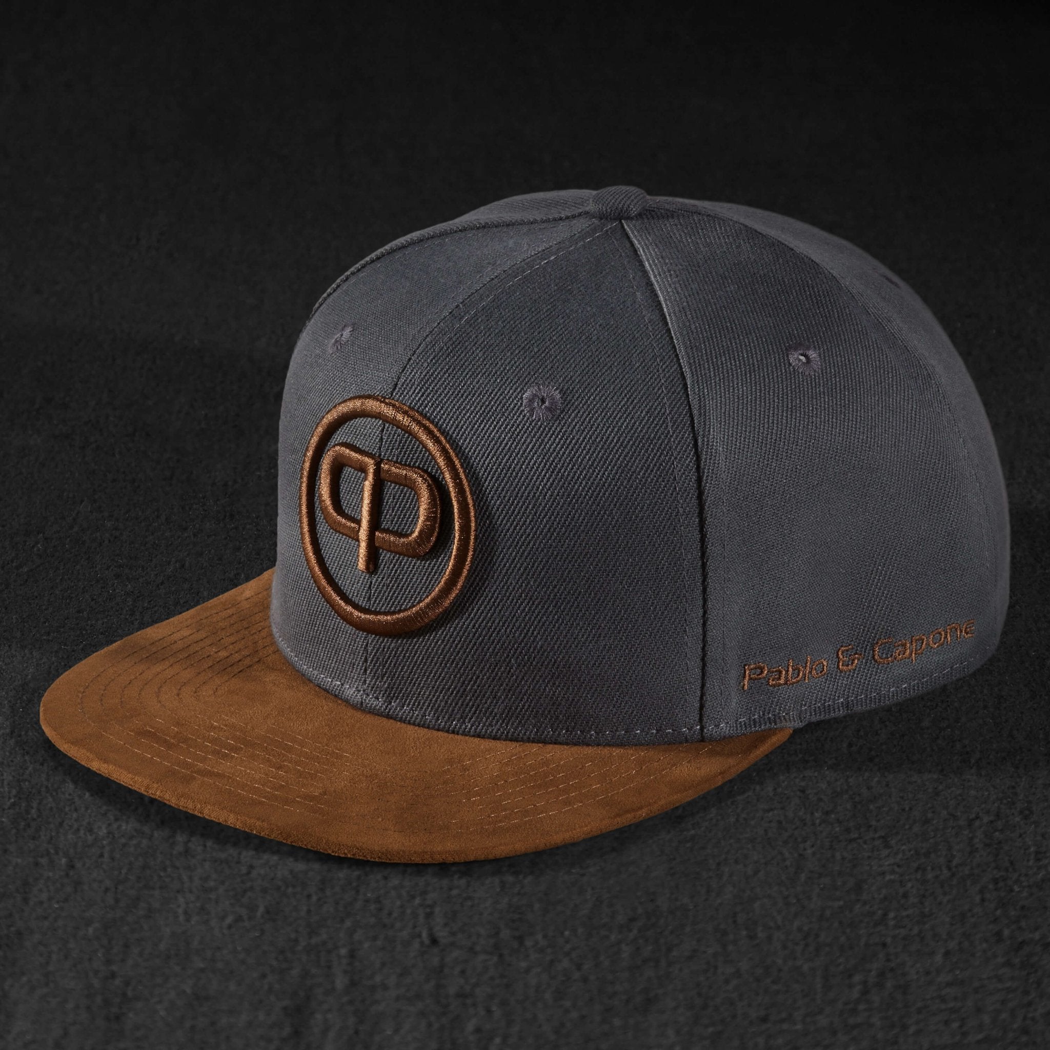 Snapback Cap - Anthracite & Suede - Pablo & Capone - Shop Deutschland Noodosz