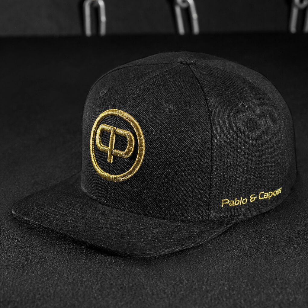 Snapback Cap - Black & Gold - Pablo & Capone - Shop Deutschland Noodosz