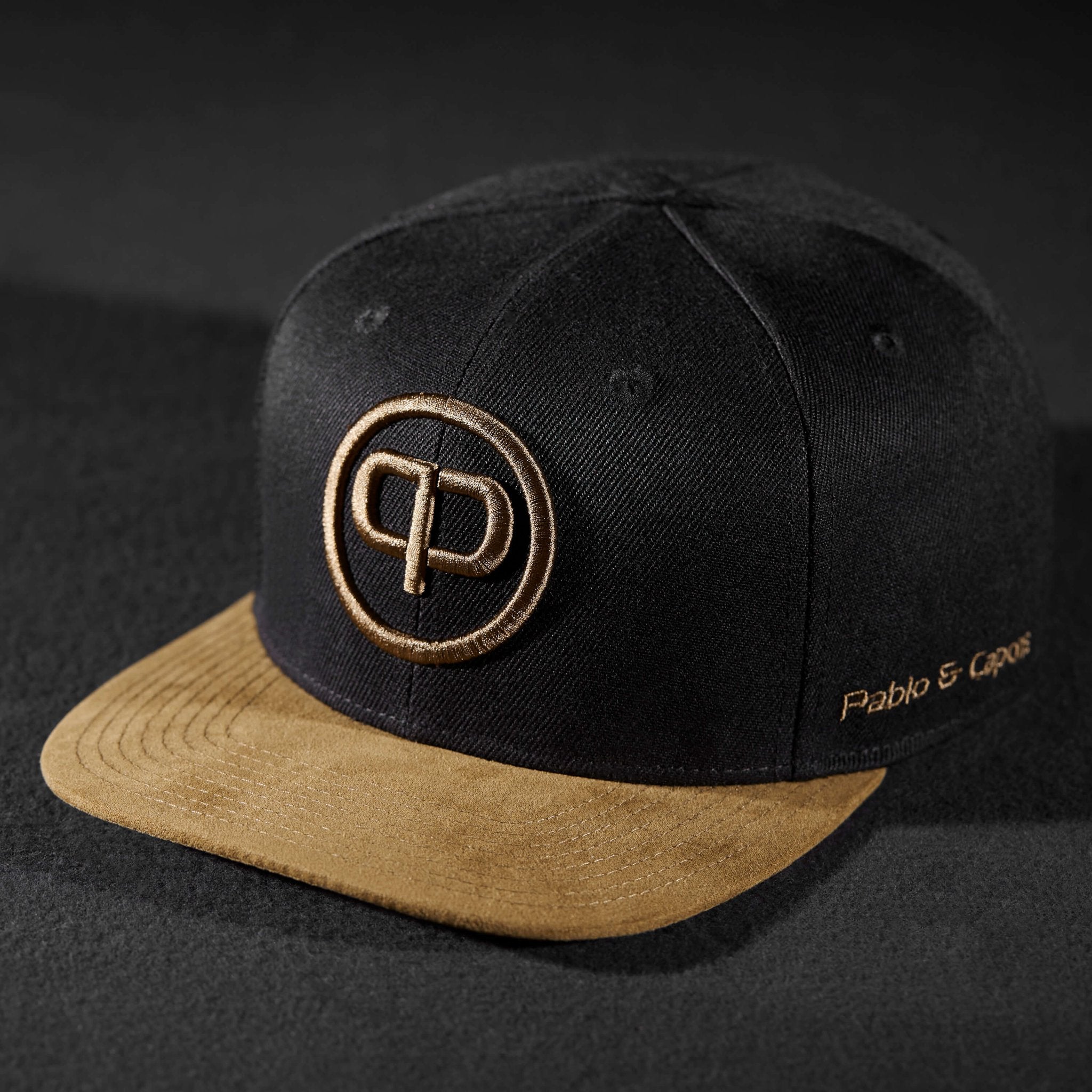 Snapback Cap - Black & Suede - Pablo & Capone - Shop Deutschland Noodosz