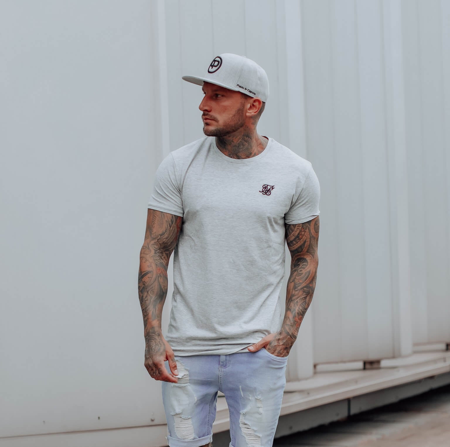Snapback Cap - Grey & Black - Pablo & Capone - Shop Deutschland Noodosz
