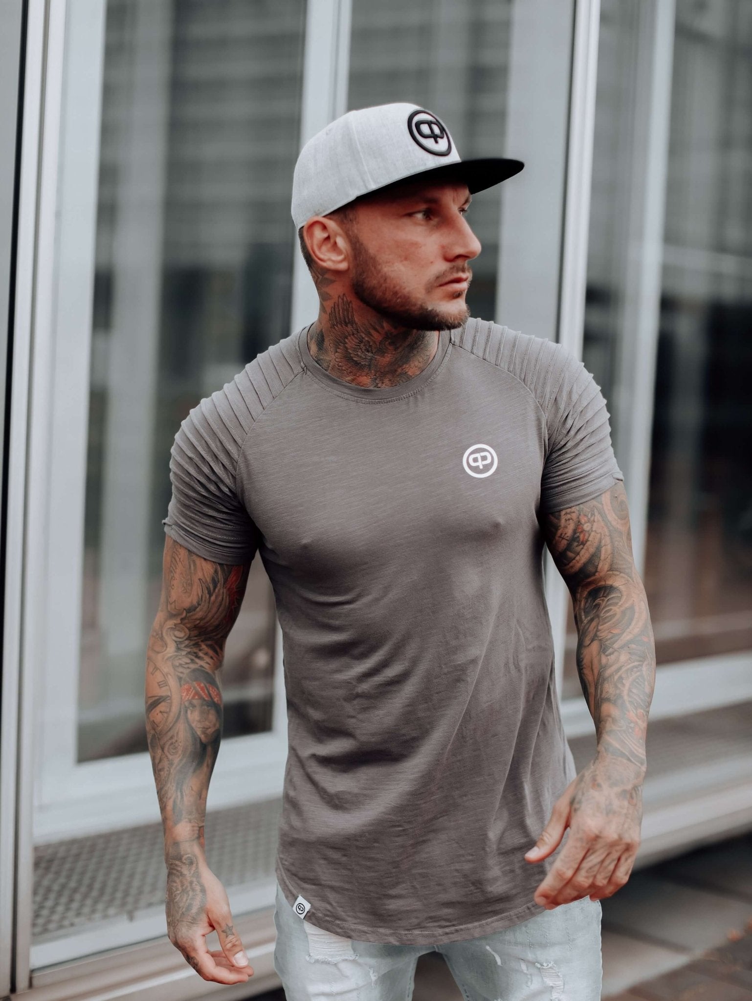 Snapback Cap - Grey on Black - Pablo & Capone - Shop Deutschland Noodosz
