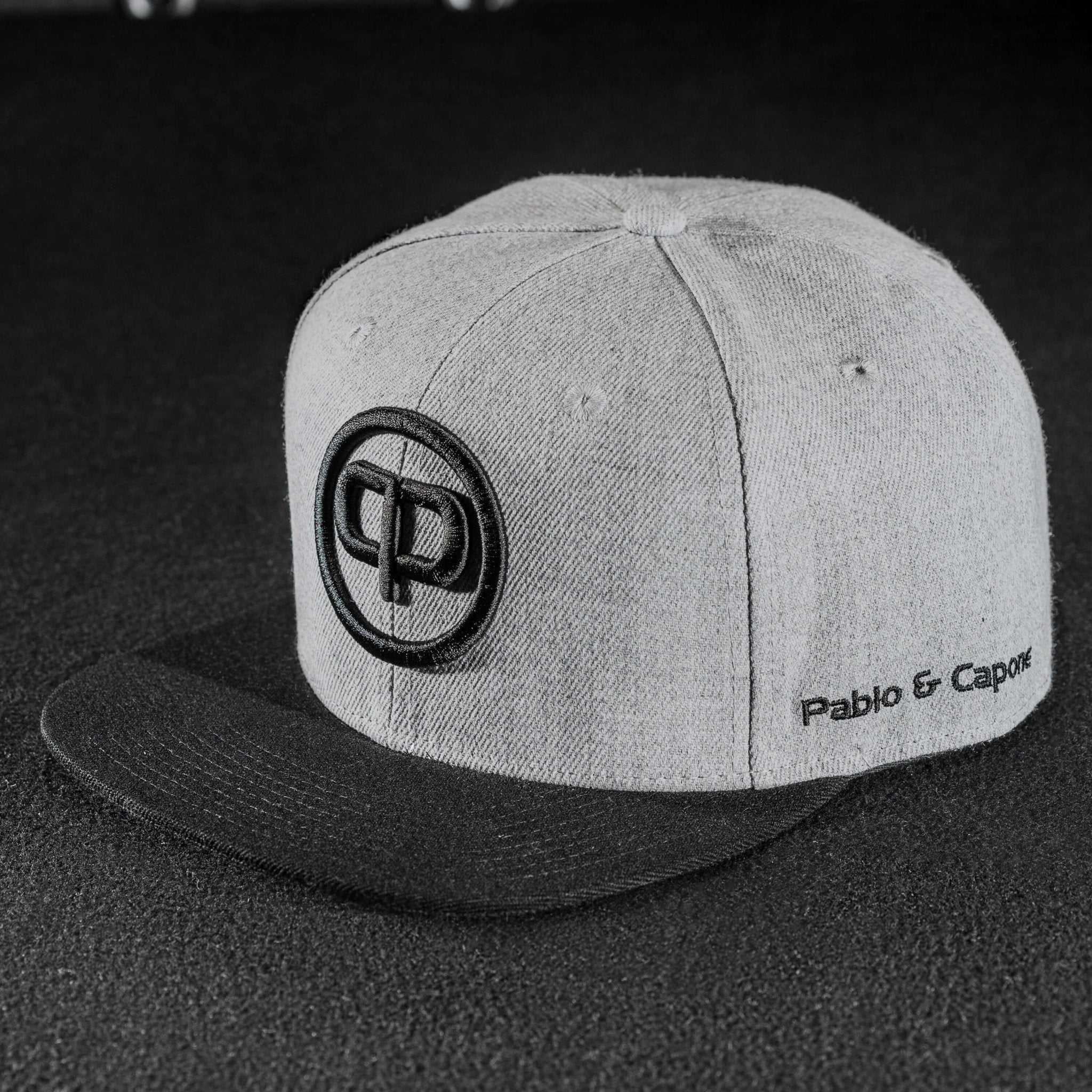 Snapback Cap - Grey on Black - Pablo & Capone - Shop Deutschland Noodosz