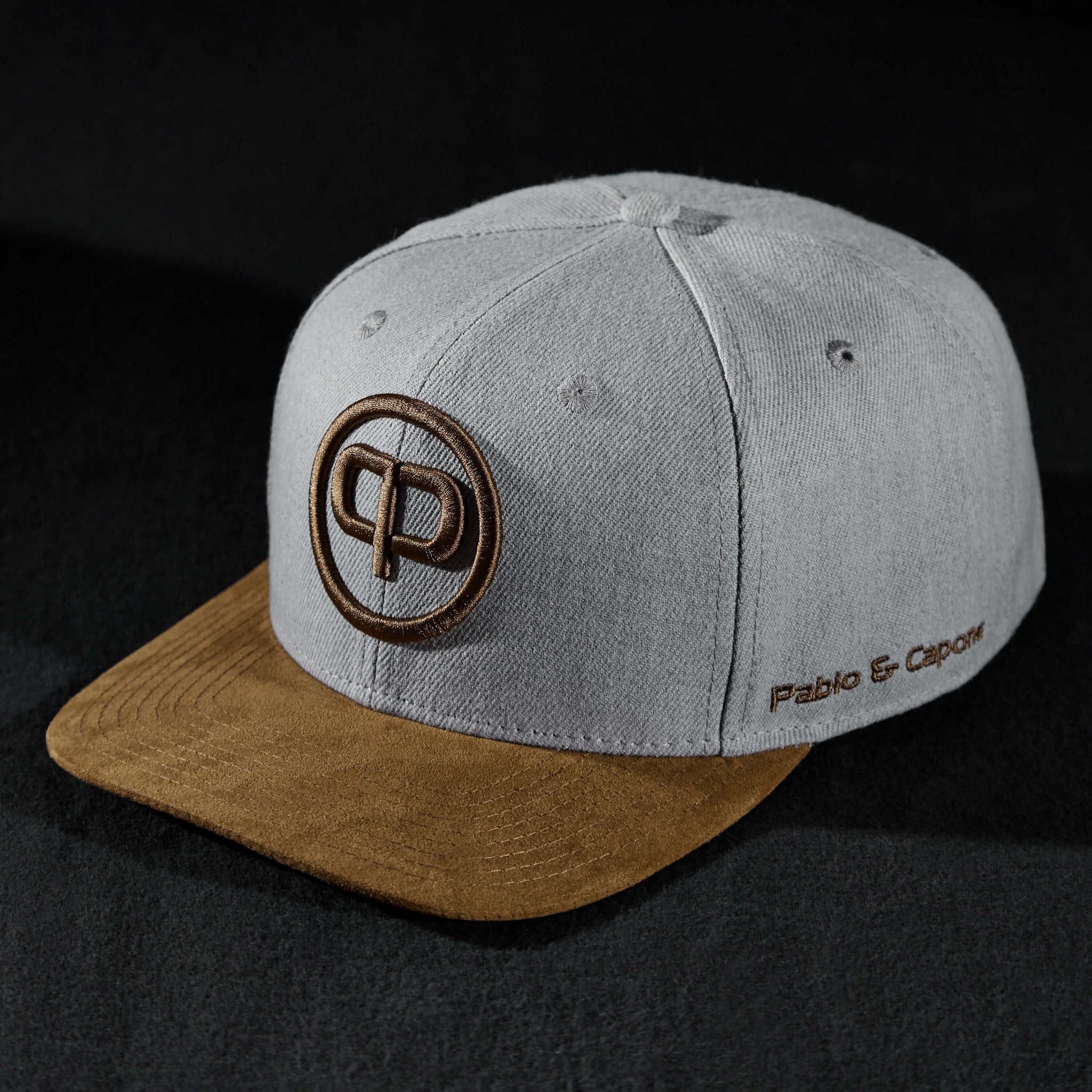 Snapback Cap - Grey & Suede - Pablo & Capone - Shop Deutschland Noodosz