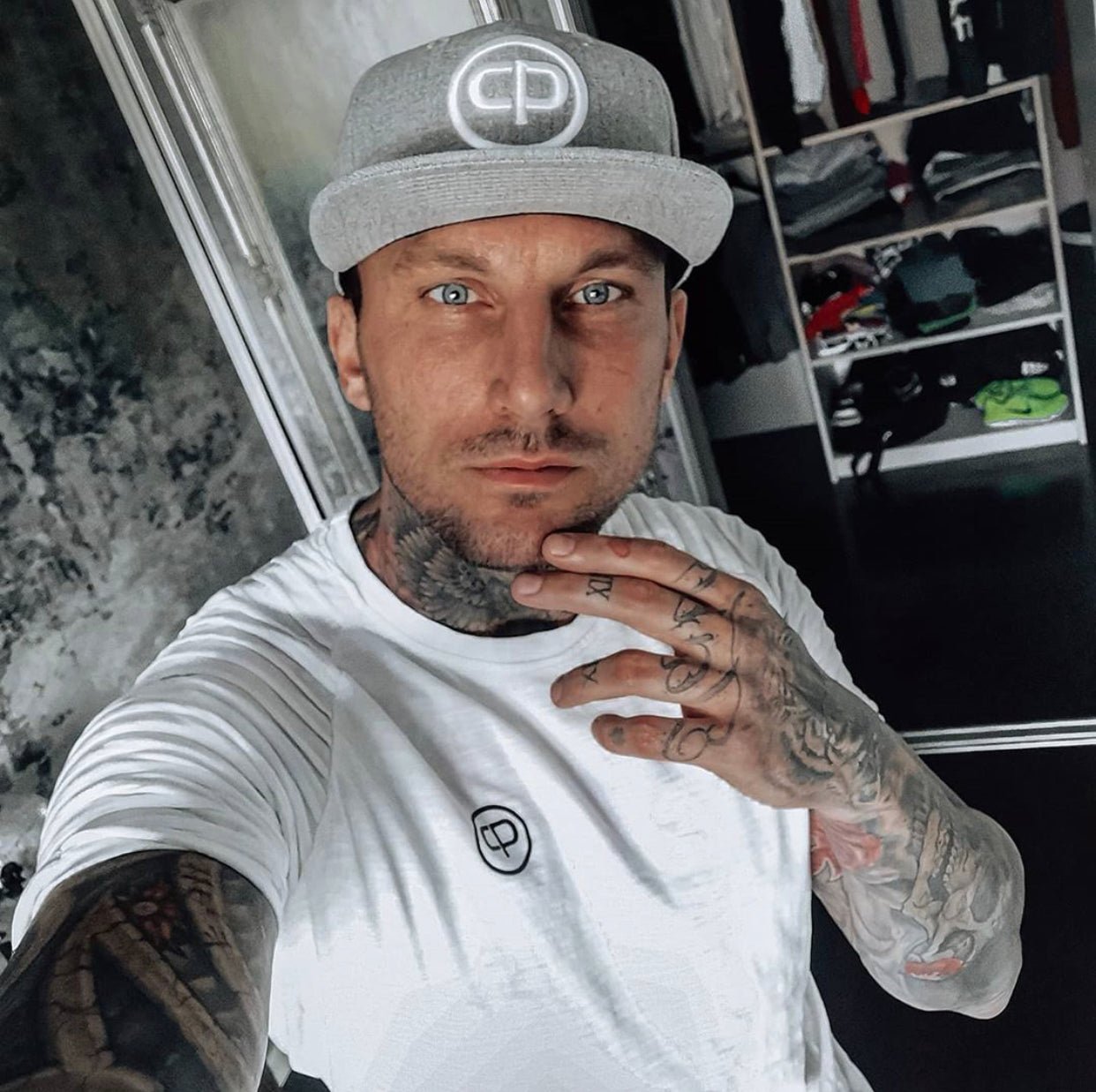 Snapback Cap - Grey & White 2.0 - Pablo & Capone - Shop Deutschland Noodosz