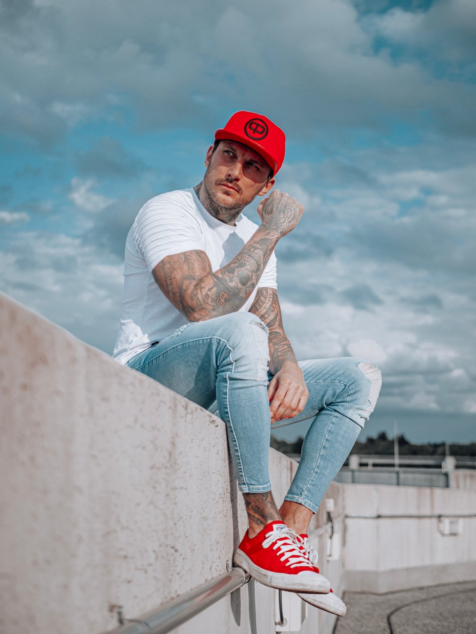 Snapback Cap - Red & Black - Pablo & Capone - Shop Deutschland Noodosz