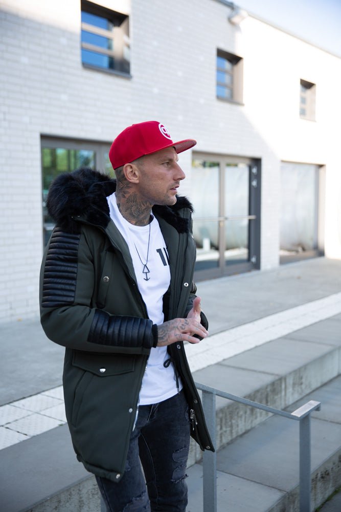 Snapback Cap - Red & White - Pablo & Capone - Shop Deutschland Noodosz