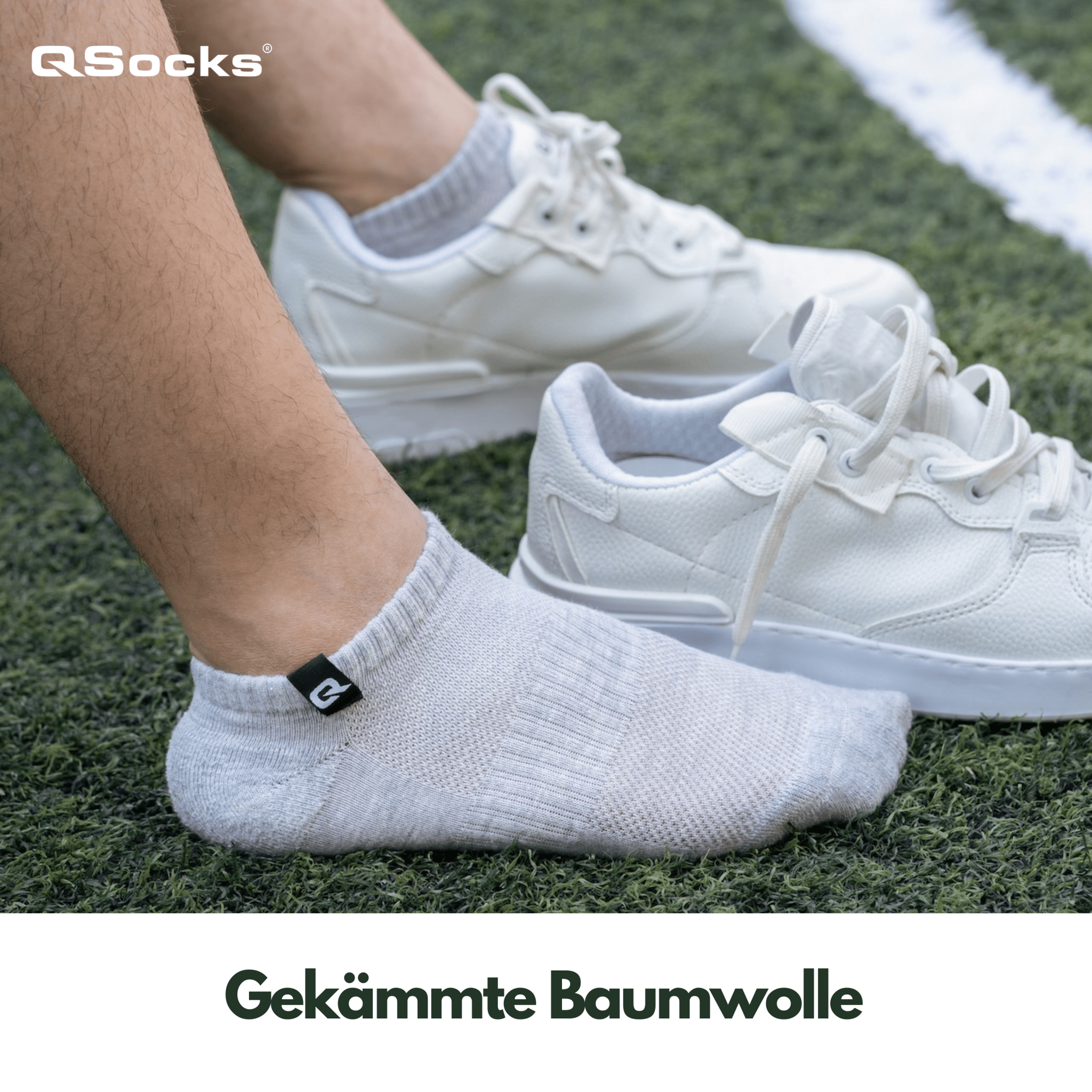 Sneaker Socken gepolstert für Damen & Herren 6X Paar - QOLONIA - Shop Deutschland Noodosz