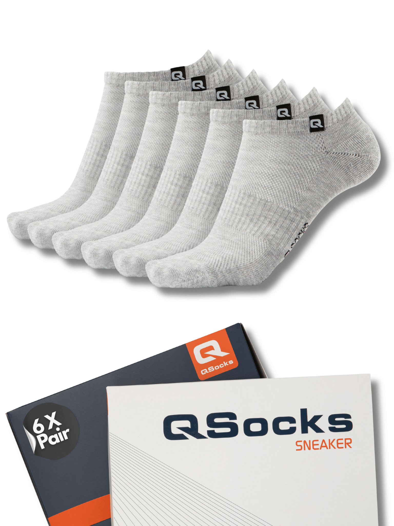 Sneaker Socken gepolstert für Damen & Herren 6X Paar - QOLONIA - Shop Deutschland Noodosz