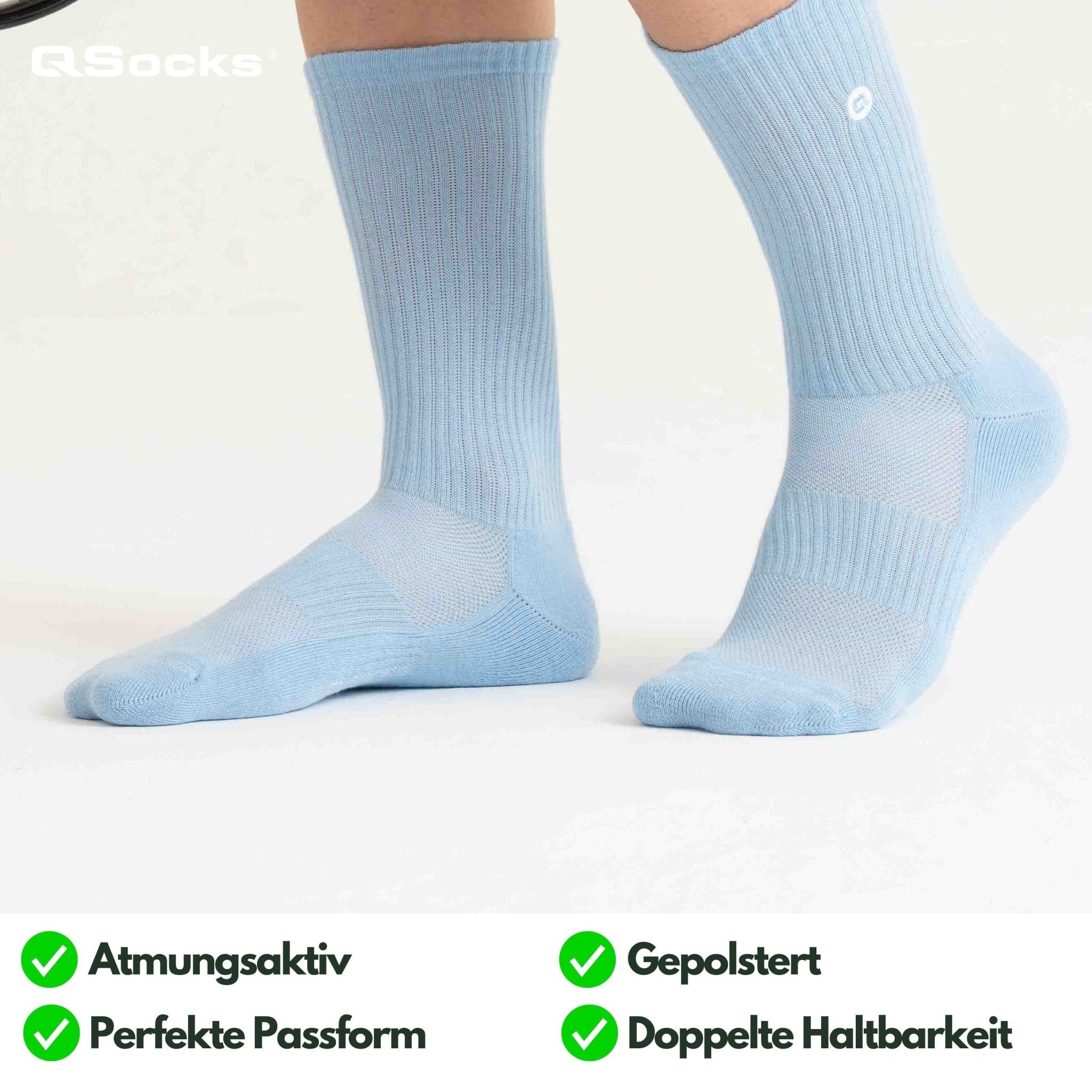 Sportsocken gepolstert für Damen und Herren 4X Paar - QOLONIA - Shop Deutschland Noodosz