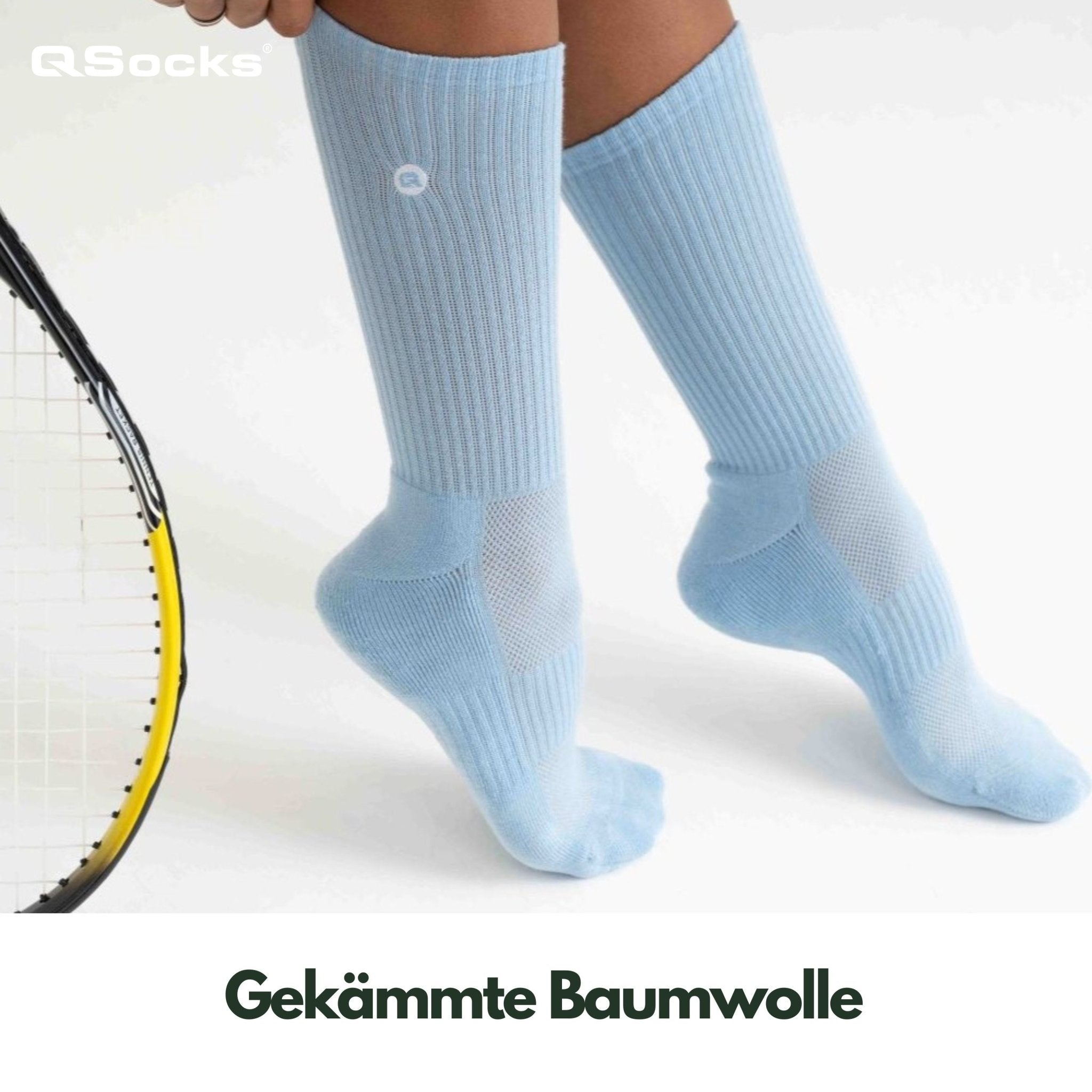 Sportsocken gepolstert für Damen und Herren 4X Paar - QOLONIA - Shop Deutschland Noodosz
