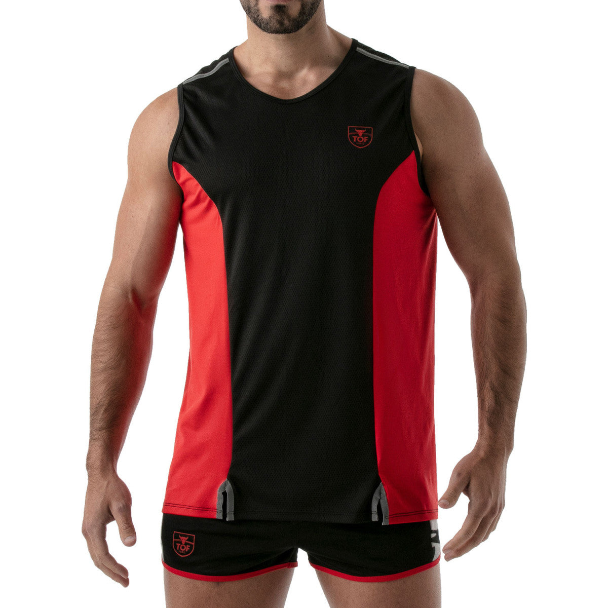 Total Protection Tanktop Schwarz-Rot