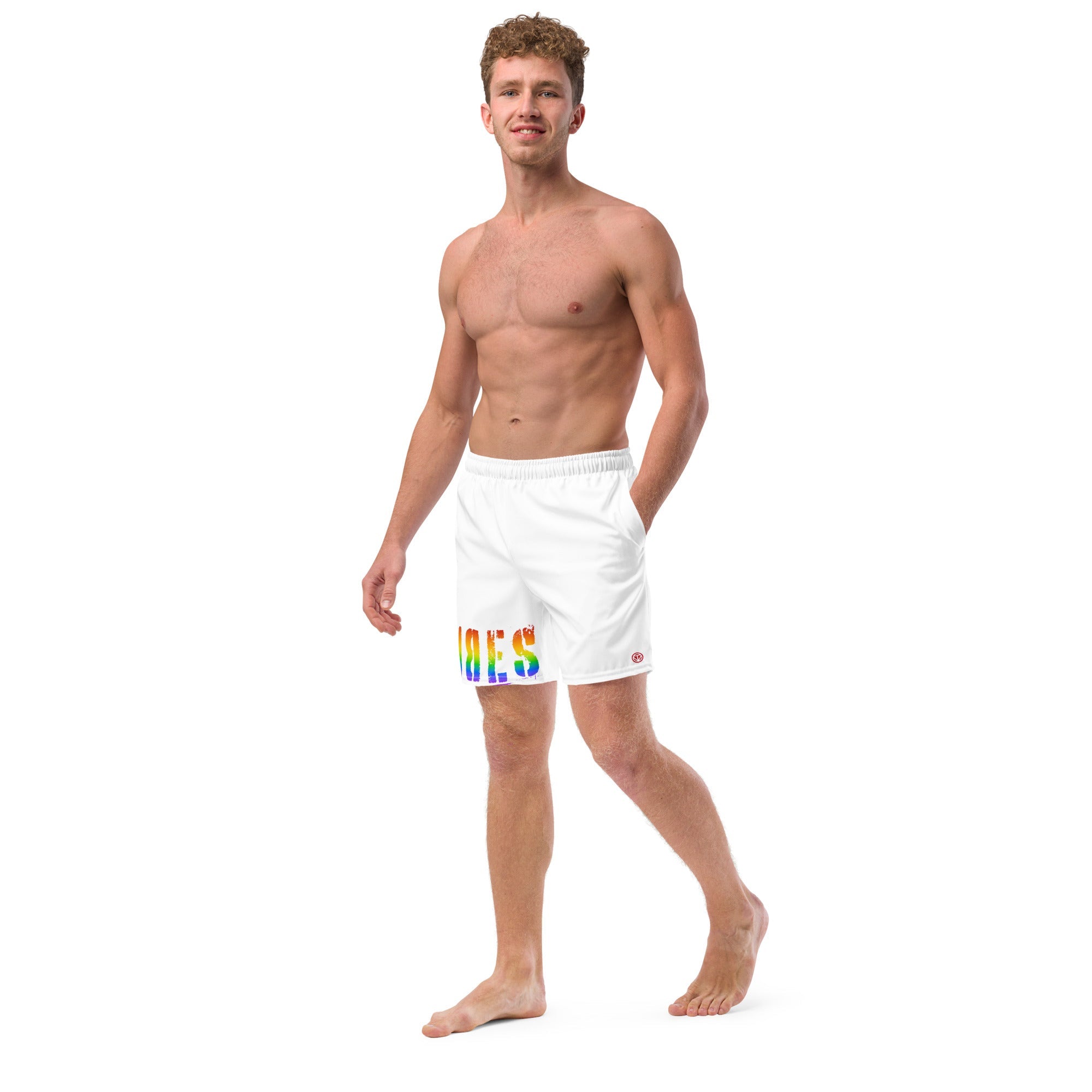 TOV Badeshorts VIBES II LGBTQ (Weiß) - Time Of Vibes - Shop Deutschland Noodosz
