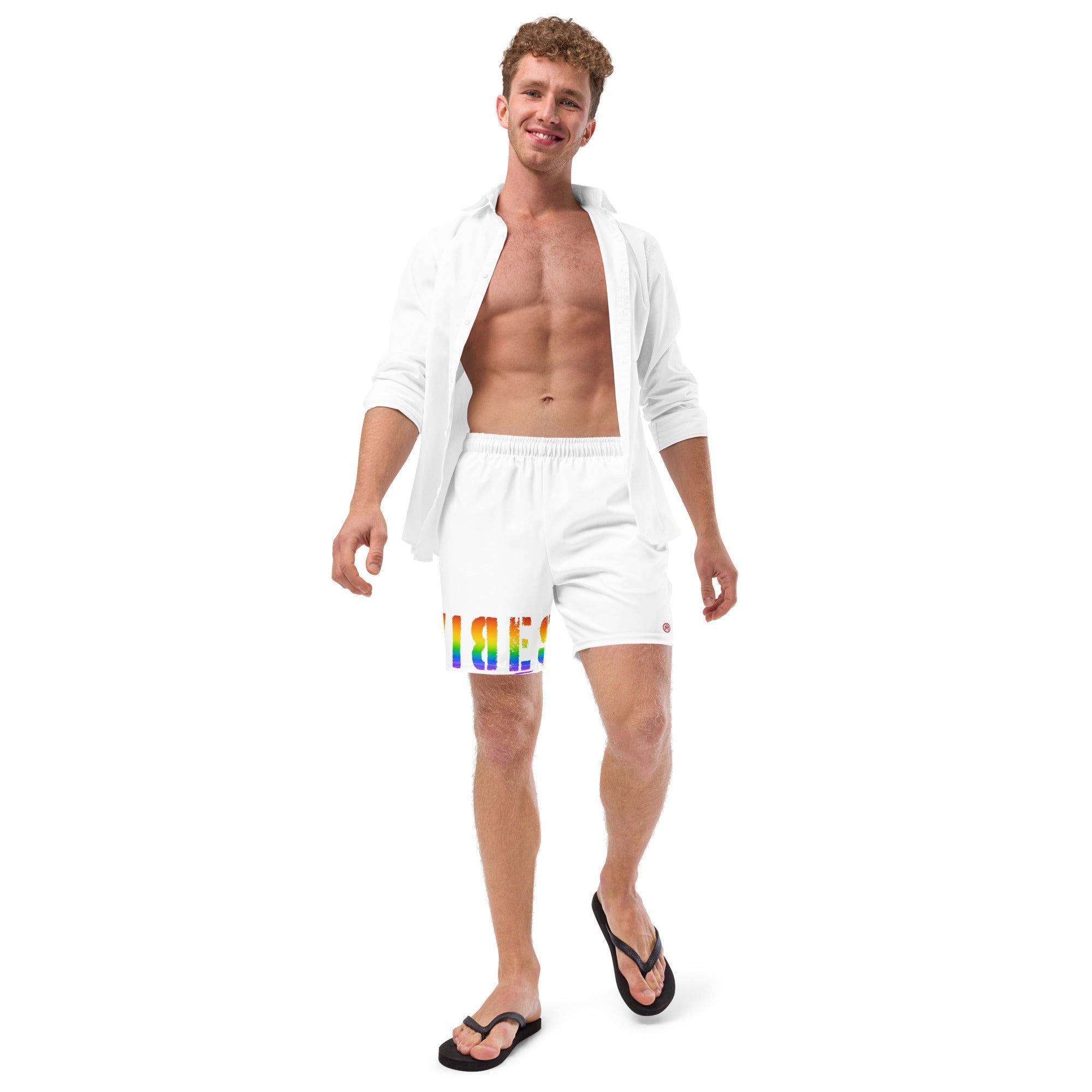 TOV Badeshorts VIBES II LGBTQ (Weiß) - Time Of Vibes - Shop Deutschland Noodosz